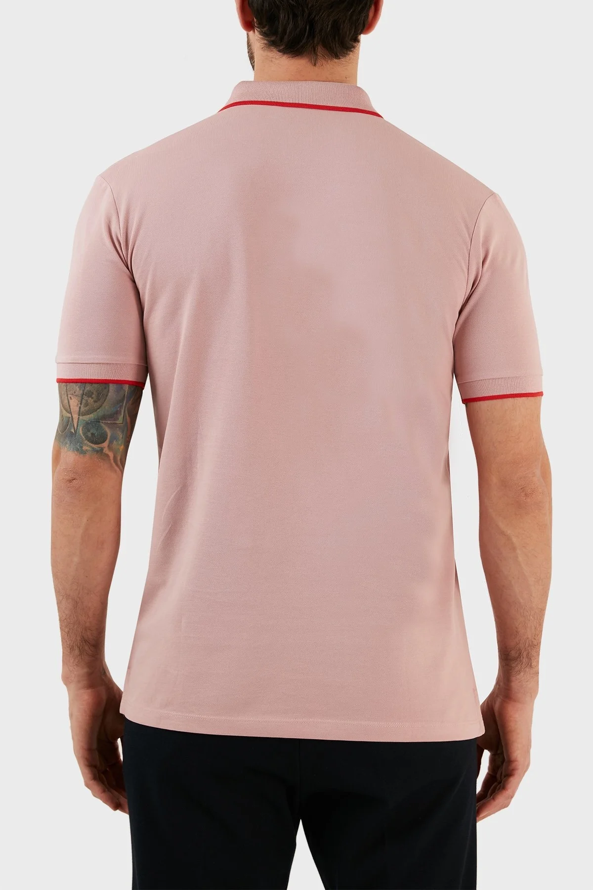 Hugo Logolu % 100 Pamuk Slim Fit Erkek Polo T Shirt 50467384 687 PUDRA - 5