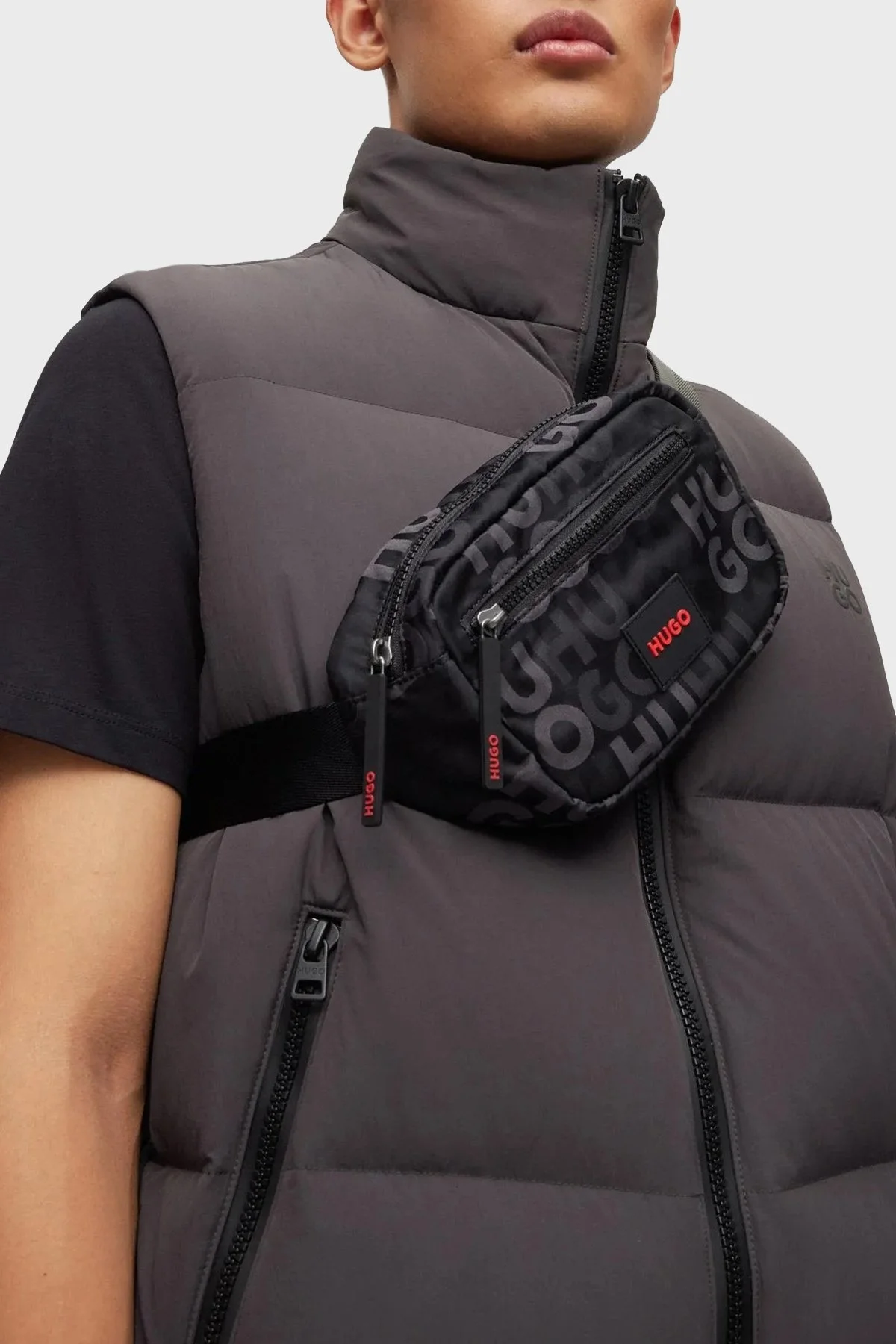 Hugo Logolu Ayarlanabilir Askılı Erkek Bel Çantası 50504108 001 SİYAH - 2