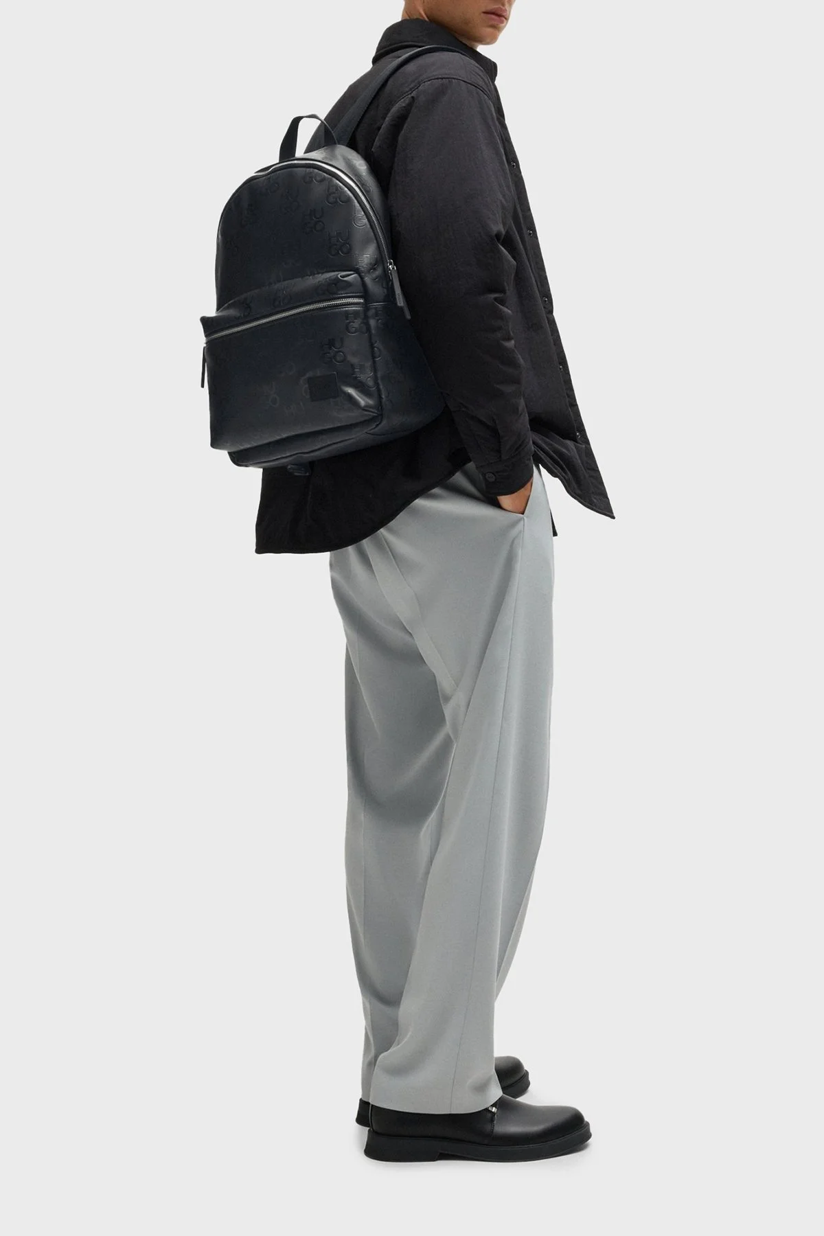 Hugo Logolu Ayarlanabilir Çift Askılı Erkek Sırt Çantası 50535710 002 SİYAH - 7