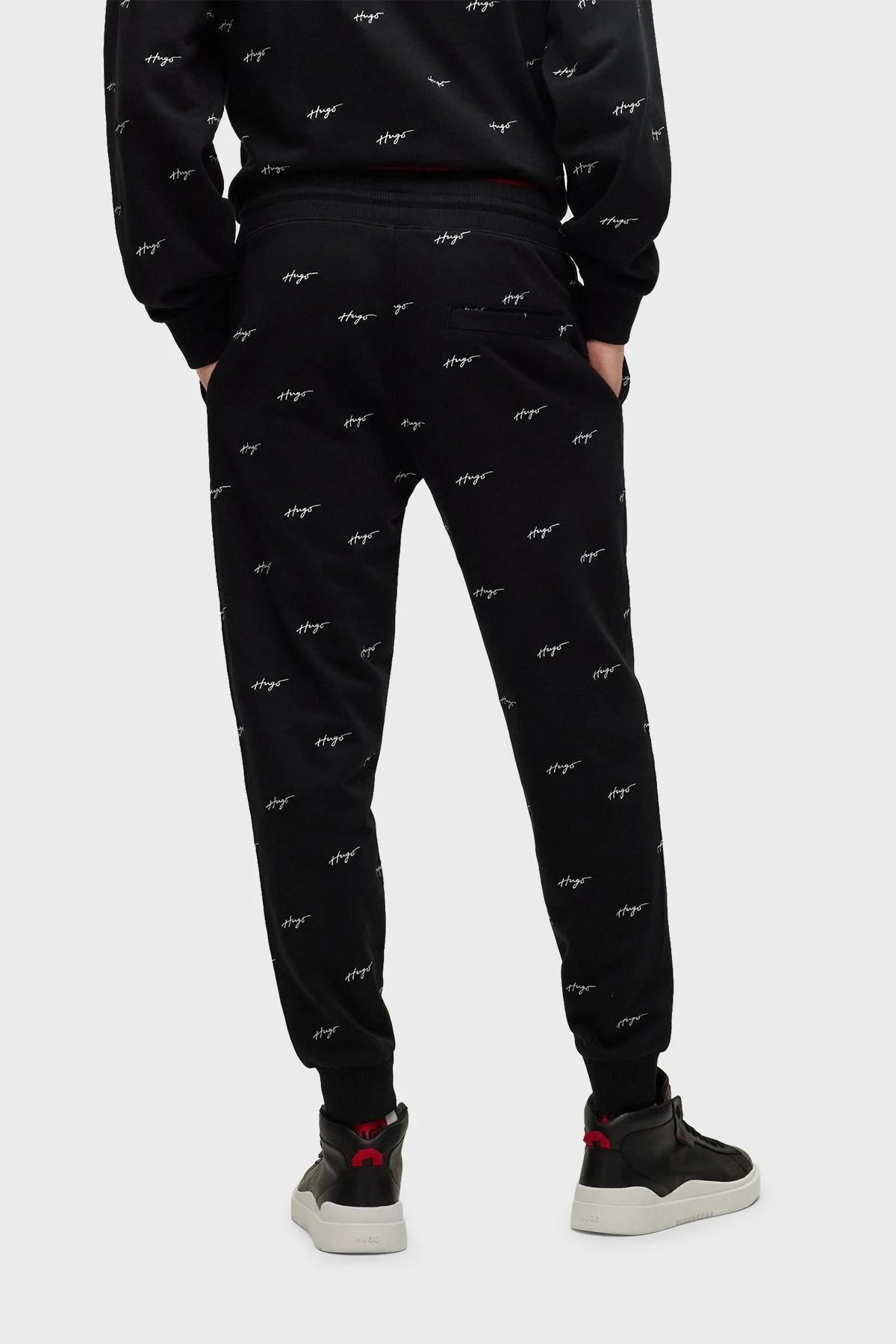 Hugo Logolu Belden Bağlamalı Pamuklu Relaxed Fit Erkek Pantolon 50486458 001 SİYAH - 3