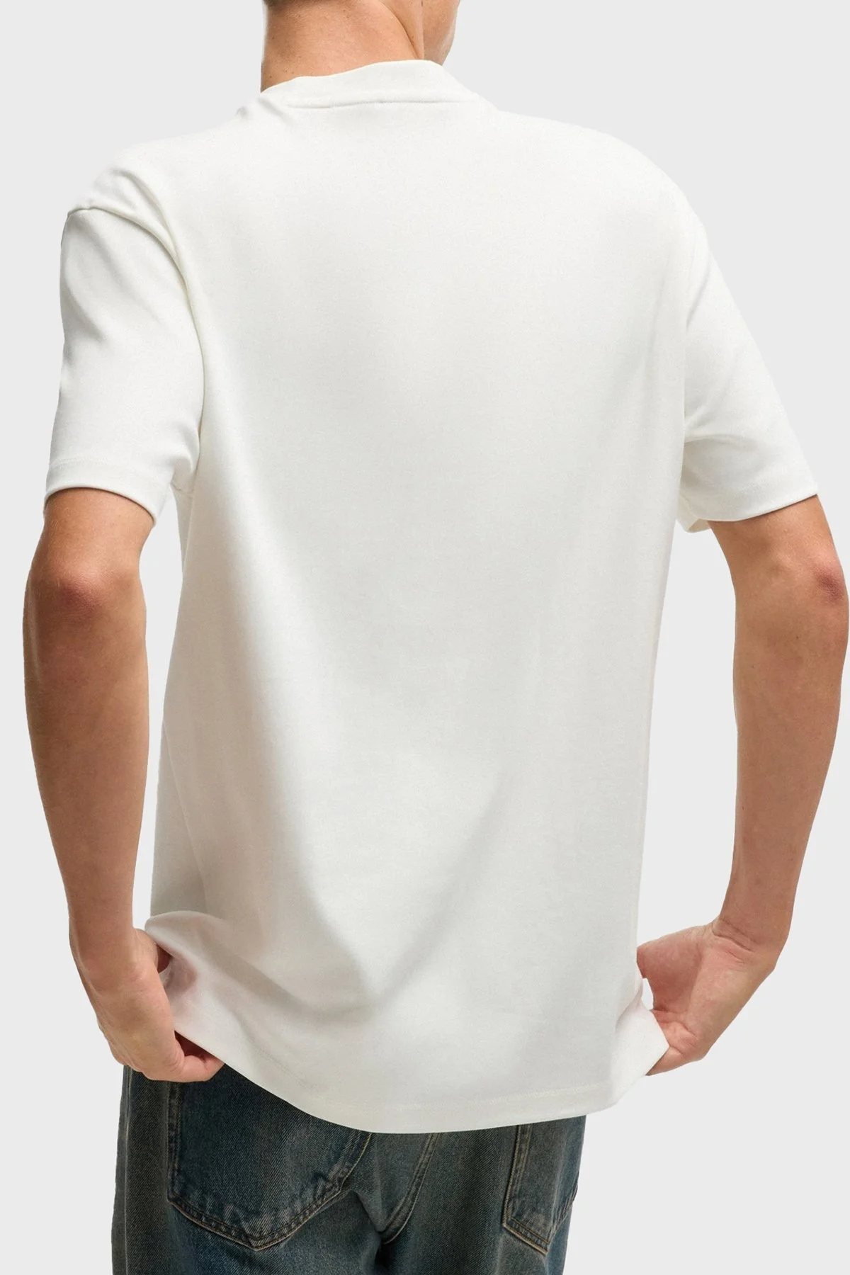 Hugo Logolu Bisiklet Yaka % 100 Pamuk Regular Fit Erkek T Shirt 50505201 102 BEYAZ - 3