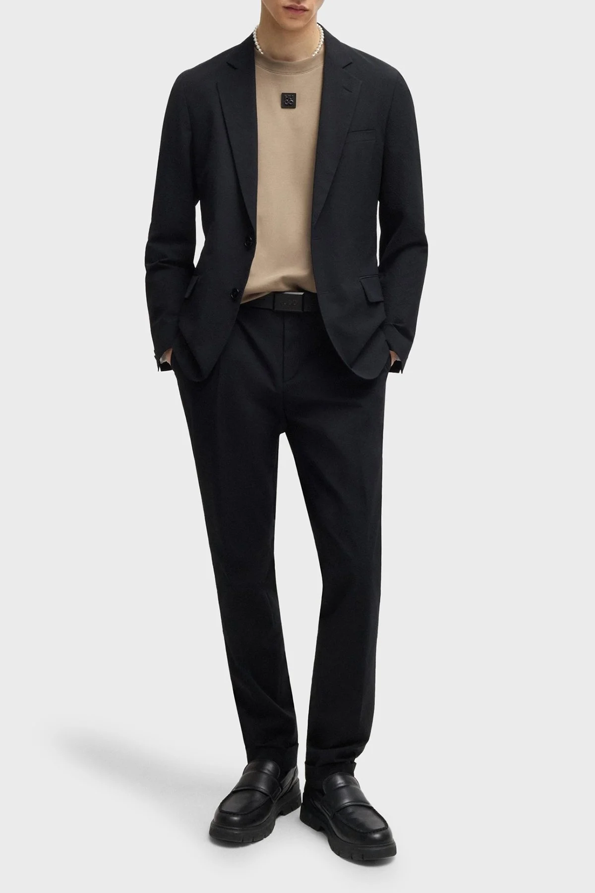 Hugo Logolu Bisiklet Yaka % 100 Pamuk Regular Fit Erkek T Shirt 50505201 219 TOPRAK - 2