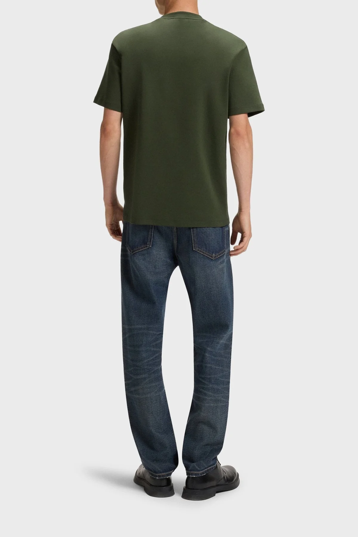 Hugo Logolu Bisiklet Yaka % 100 Pamuk Regular Fit Erkek T Shirt 50505201 309 YEŞİL - 3