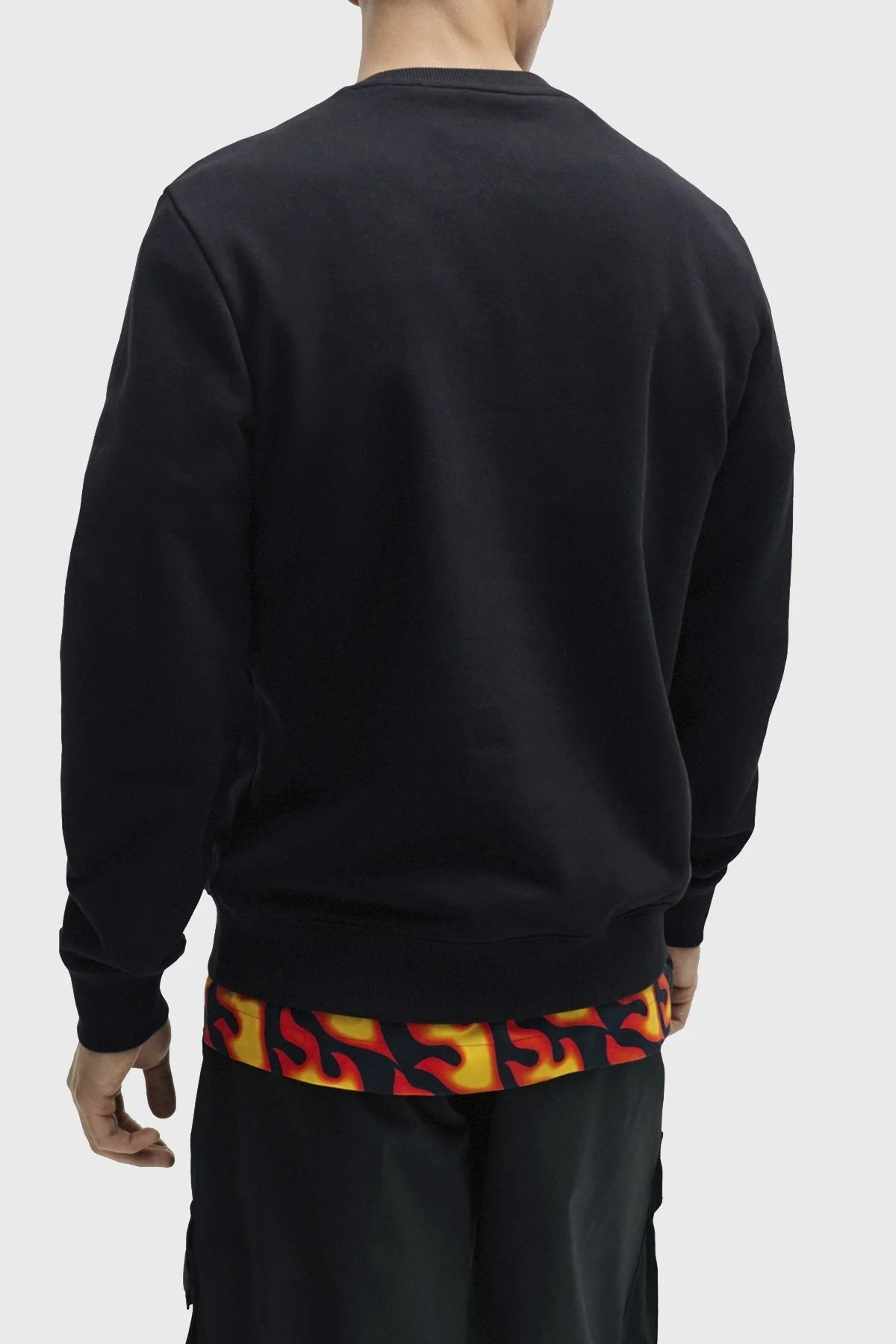 Hugo Logolu Bisiklet Yaka Pamuklu Regular Fit Erkek Sweat 50504813 001 SİYAH - 4