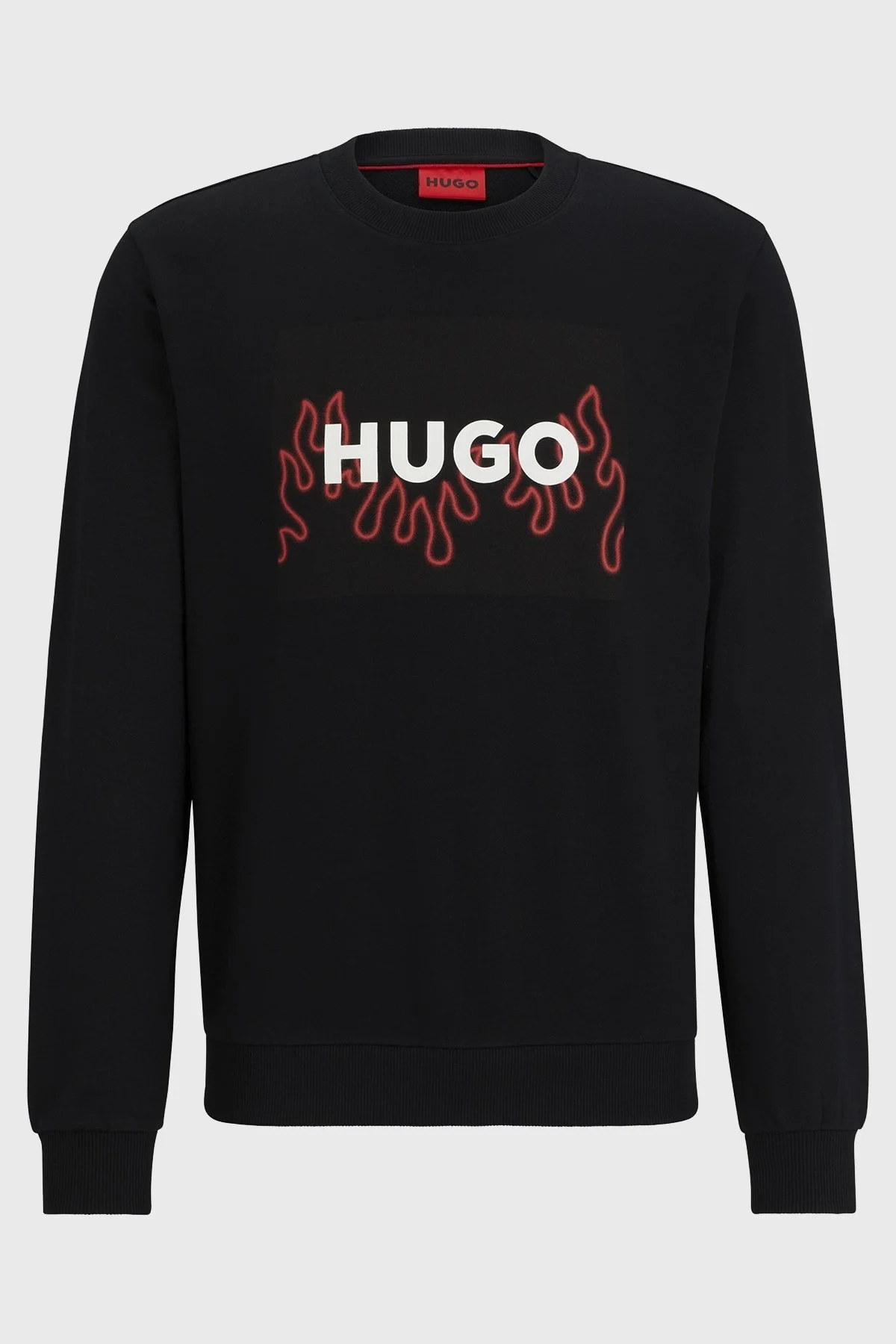 Hugo Logolu Bisiklet Yaka Pamuklu Regular Fit Erkek Sweat 50506990 001 SİYAH - 5