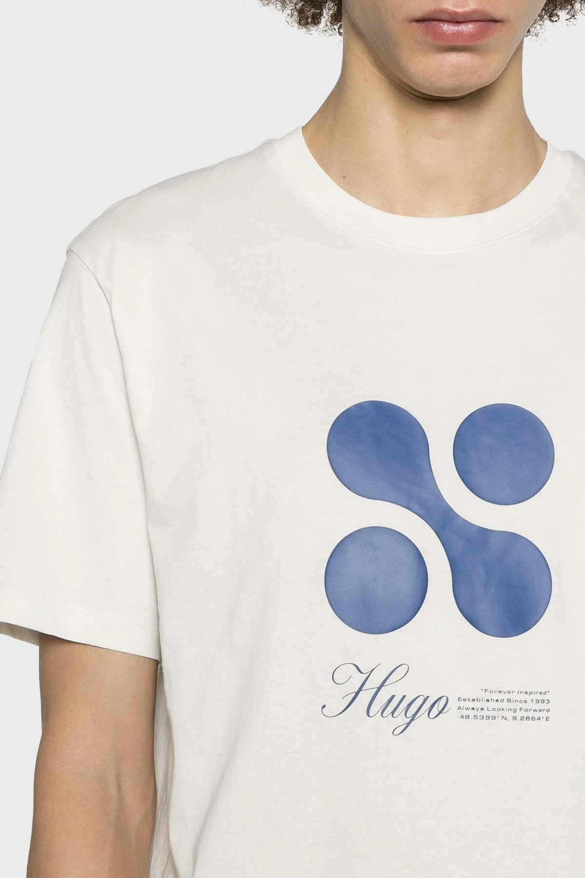 Hugo Logolu Bisiklet Yaka Pamuklu Regular Fit Erkek T Shirt 50504926 121 BEYAZ - 2