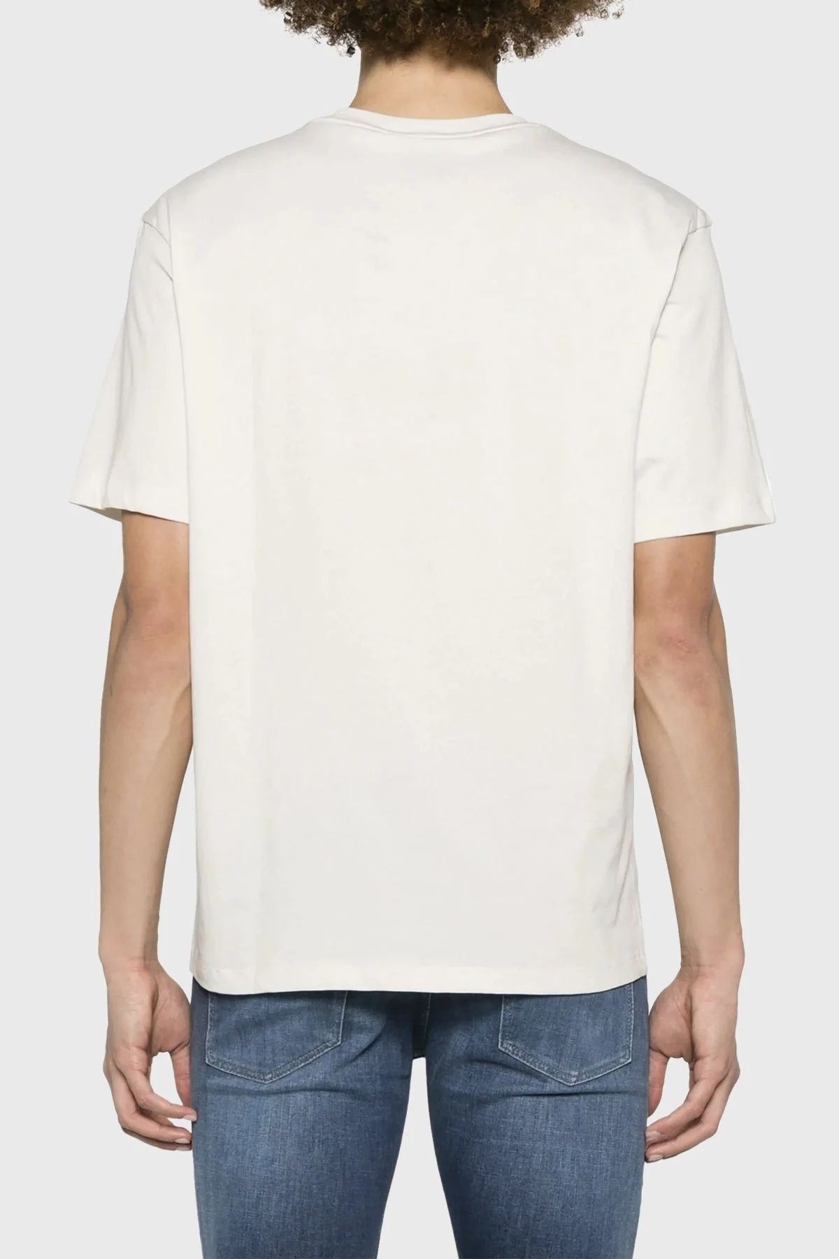 Hugo Logolu Bisiklet Yaka Pamuklu Regular Fit Erkek T Shirt 50504926 121 BEYAZ - 4