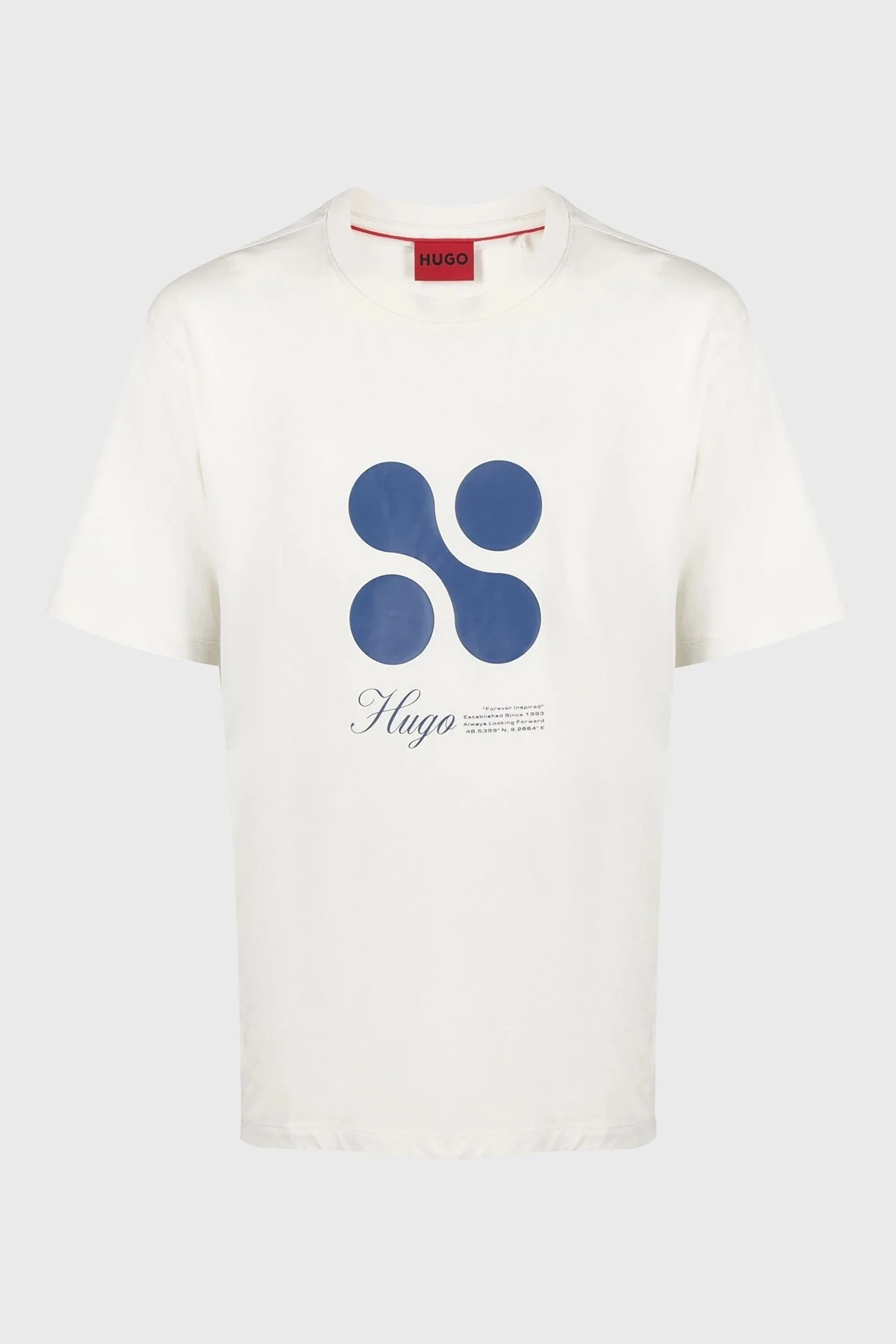 Hugo Logolu Bisiklet Yaka Pamuklu Regular Fit Erkek T Shirt 50504926 121 BEYAZ - 5