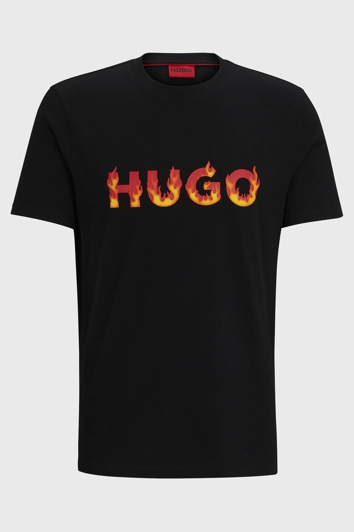 Hugo Logolu Bisiklet Yaka Regular Fit Pamuklu Jarse Erkek T Shirt 50504542 001 SİYAH - 5