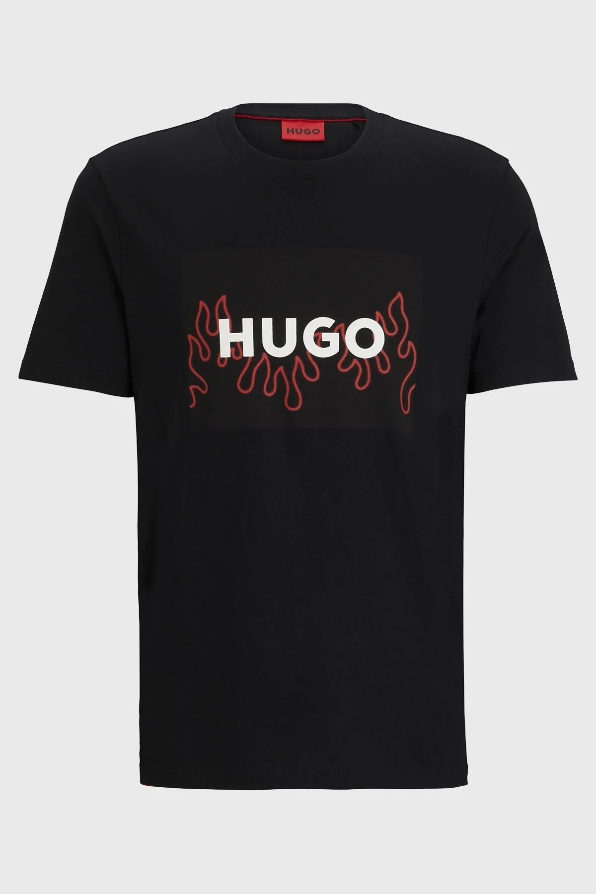 Hugo Logolu Bisiklet Yaka Regular Fit Pamuklu Jarse Erkek T Shirt 50506989 001 SİYAH - 10