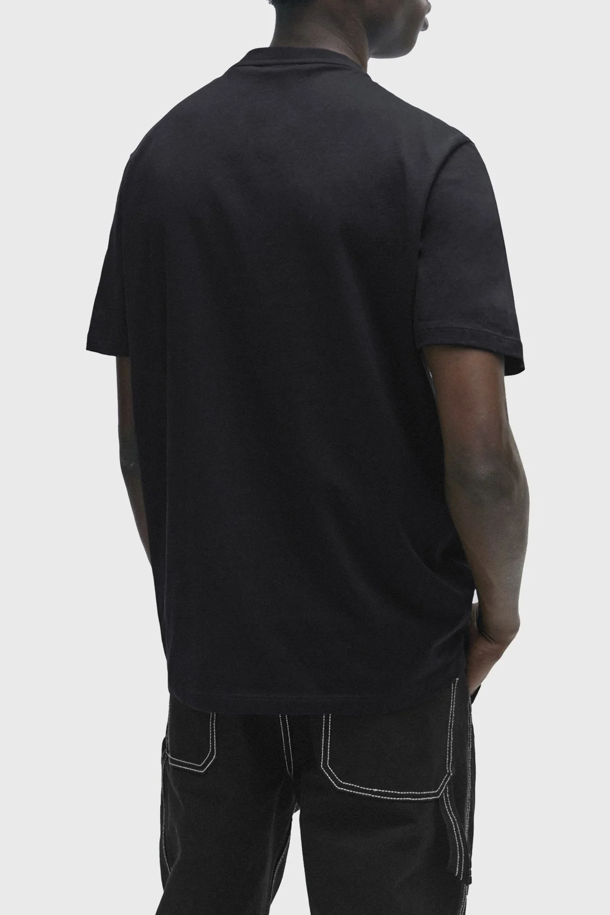 Hugo Logolu Bisiklet Yaka Regular Fit Pamuklu Jarse Erkek T Shirt 50506996 001 SİYAH - 4