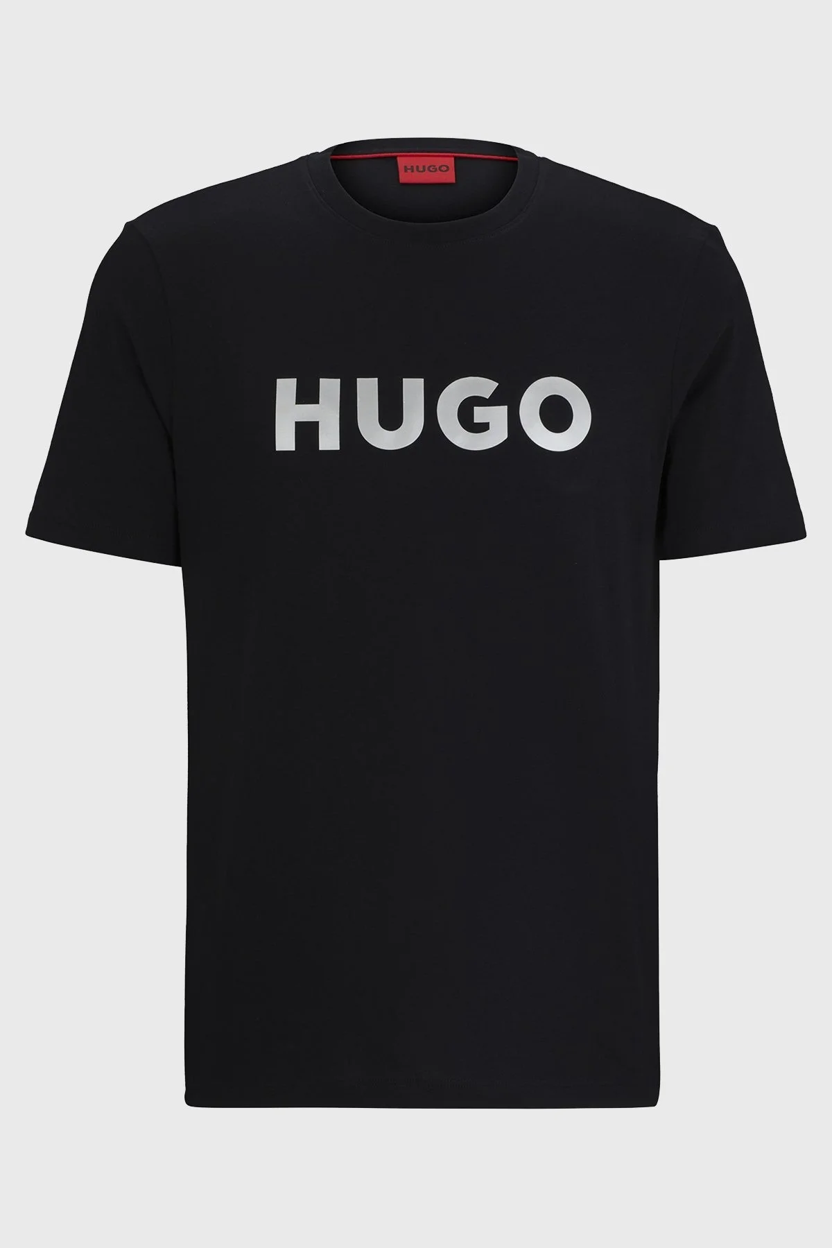 Hugo Logolu Bisiklet Yaka Regular Fit Pamuklu Jarse Erkek T Shirt 50506996 001 SİYAH - 5