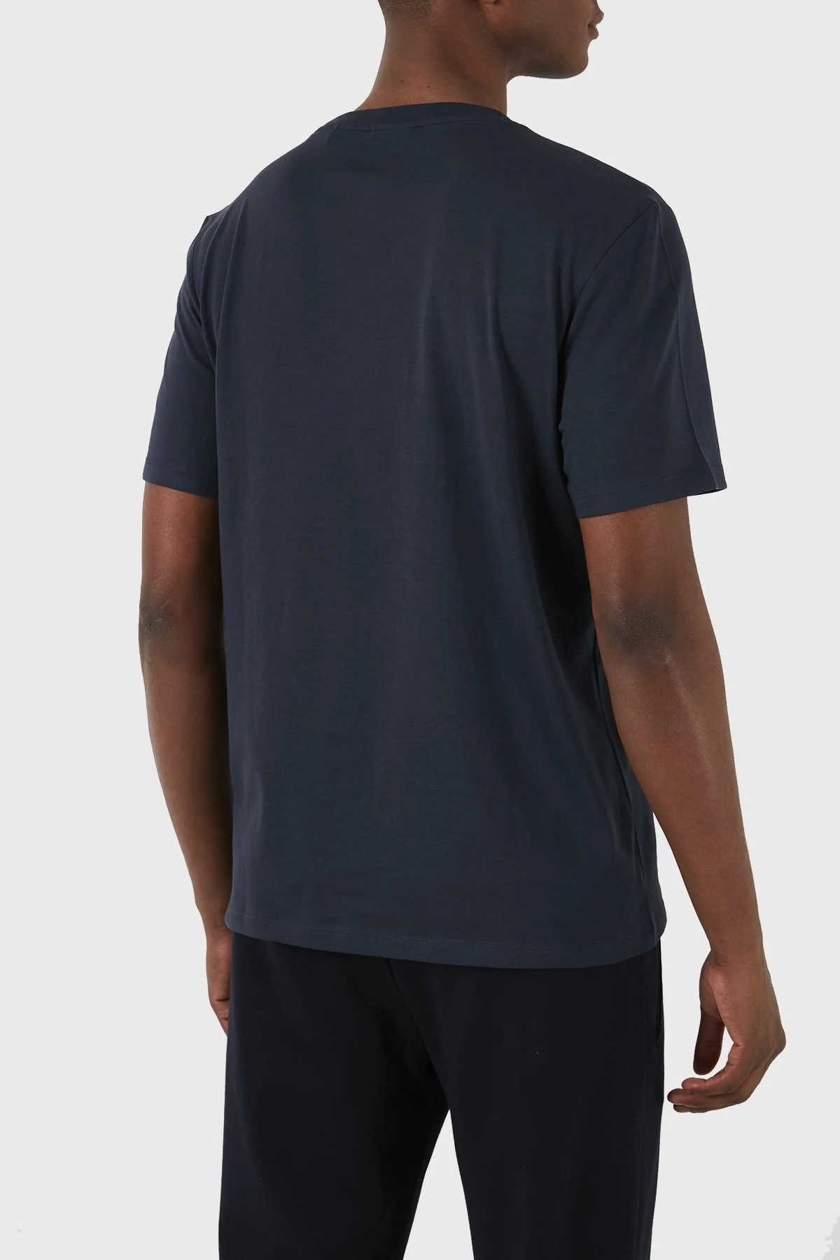 Hugo Logolu Bisiklet Yaka Regular Fit Pamuklu Jarse Erkek T Shirt 50506996 405 LACİVERT - 2