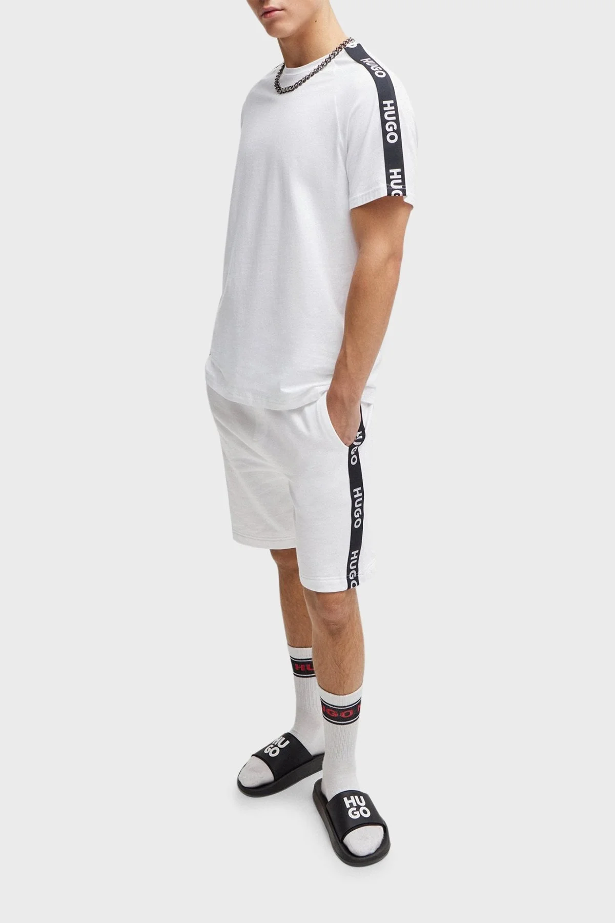 Hugo Logolu Düz Erkek Terlik 50497864 002 SİYAH - 2