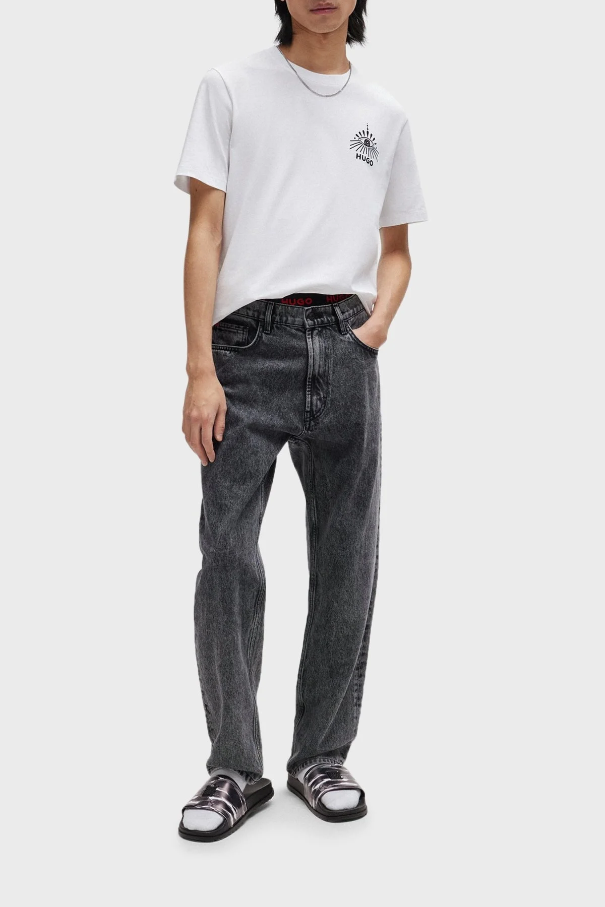 Hugo Logolu Düz Erkek Terlik 50517301 961 SİYAH - 7