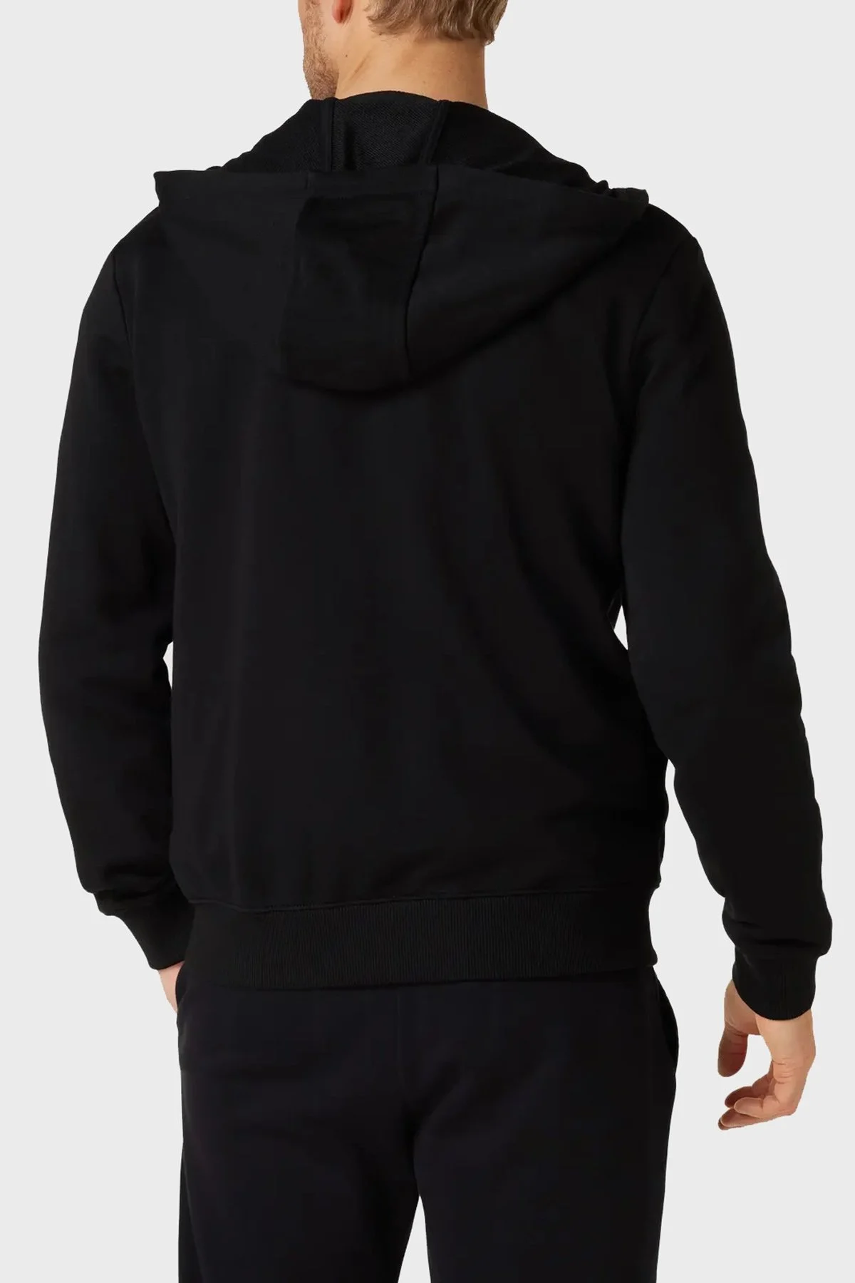 Hugo Logolu Fermuarlı Kapüşonlu % 100 Pamuk Regular Fit Erkek Sweat 50484720 001 SİYAH - 4