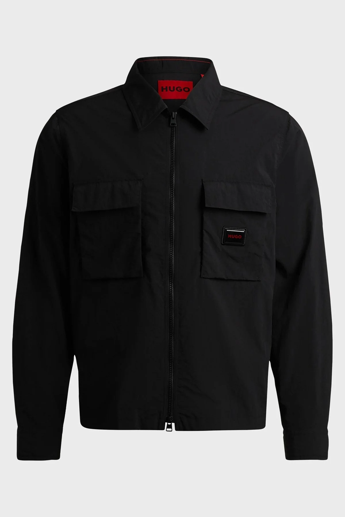 Hugo Logolu Fermuarlı Regular Fit Erkek Gömlek 50520090 001 SİYAH - 12