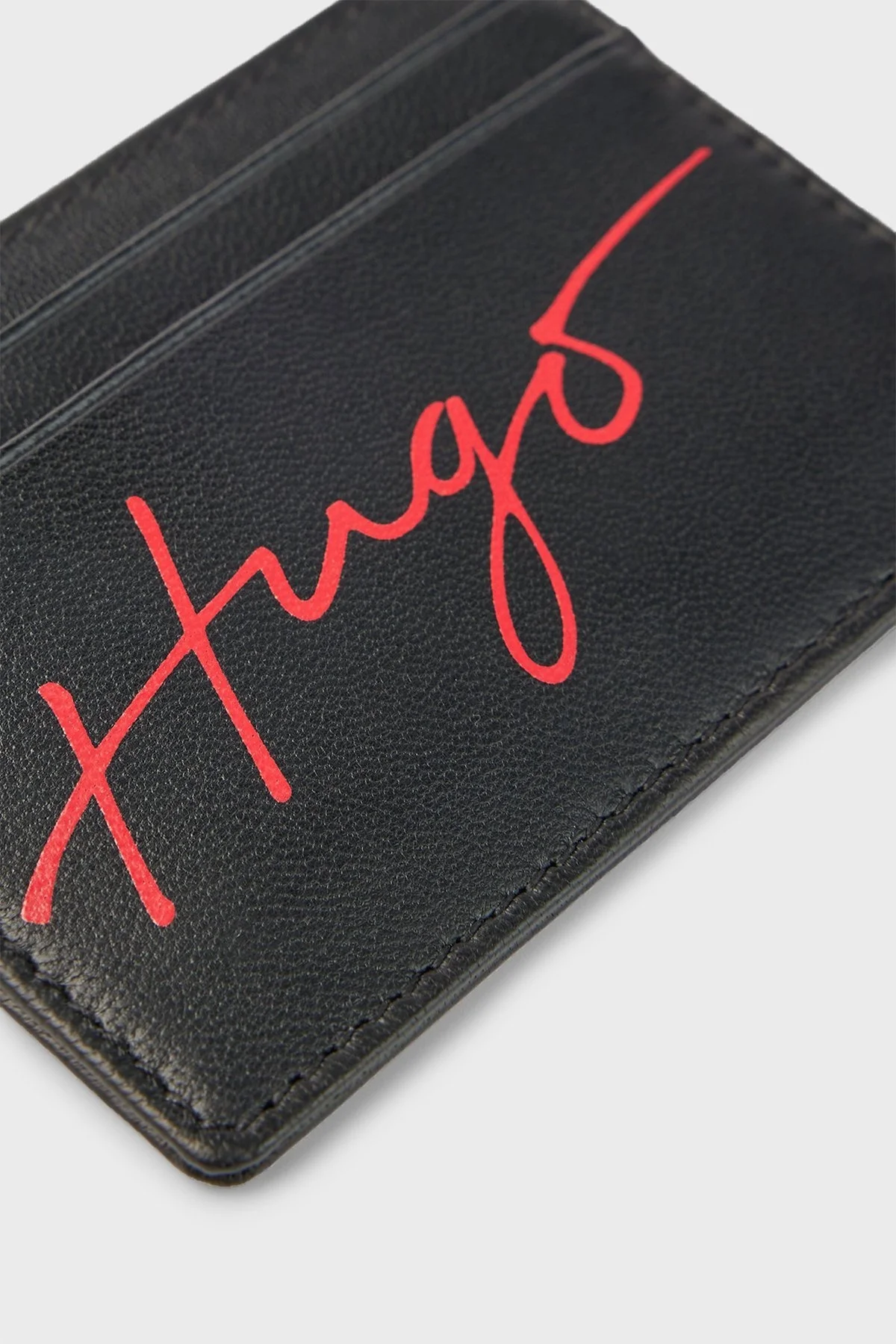 Hugo Logolu Hakiki Deri Erkek Kartlık 50486982 001 SİYAH - 2