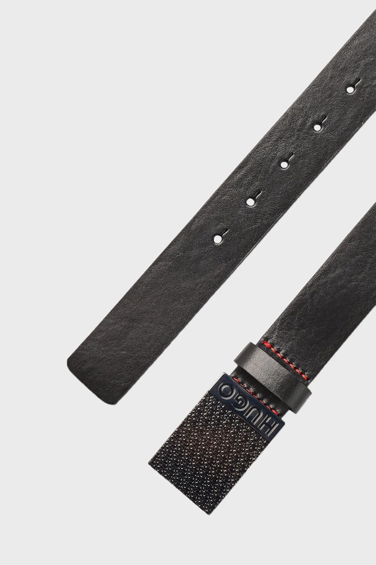 Hugo Logolu Hakiki Deri Erkek Kemer 50480847 001 SİYAH - 4