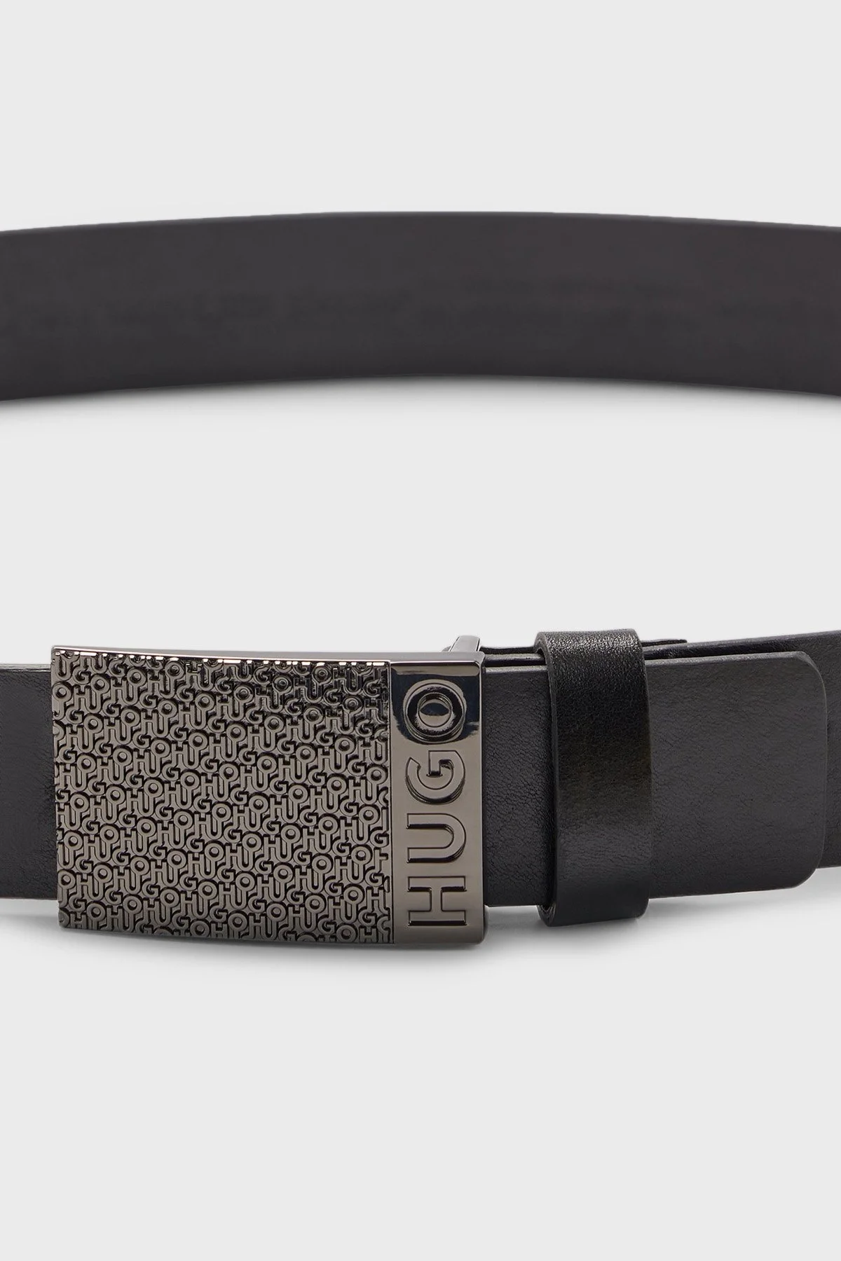 Hugo Logolu Hakiki Deri Erkek Kemer 50480847 001 SİYAH - 5