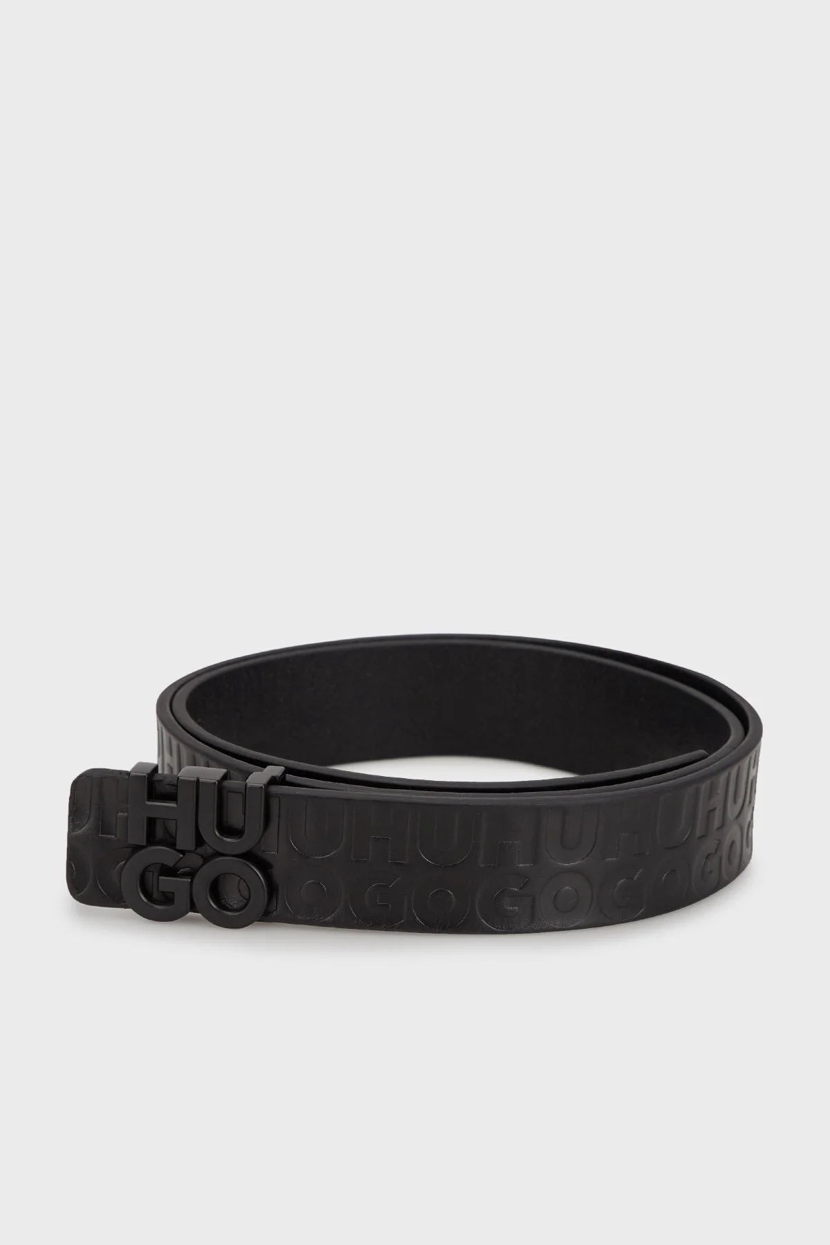 Hugo Logolu Hakiki Deri Erkek Kemer 50522582 001 SİYAH - 1