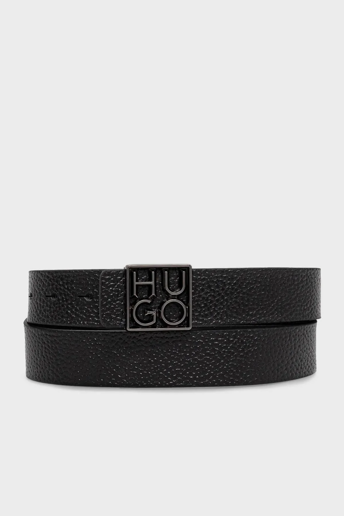 Hugo Logolu Hakiki Deri Erkek Kemer 50529643 001 SİYAH - 1