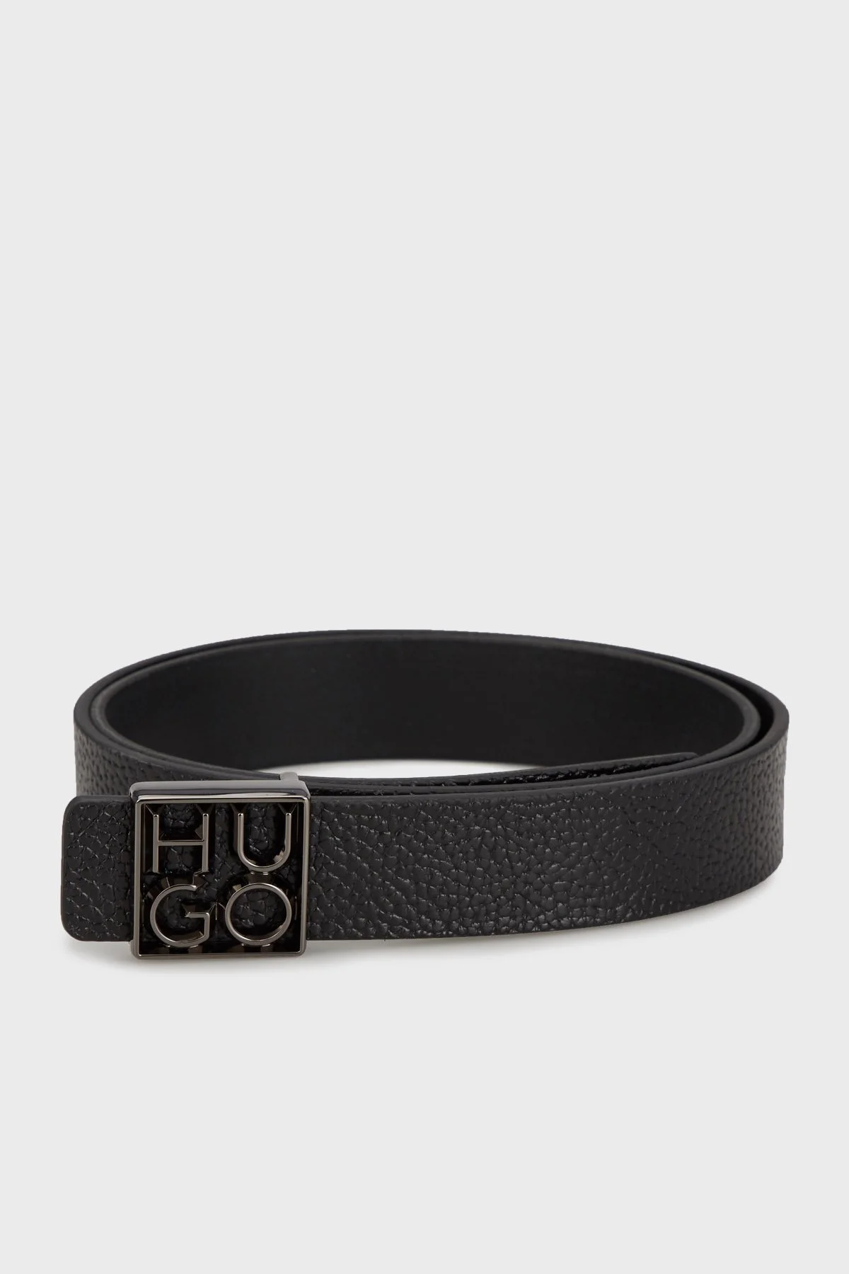 Hugo Logolu Hakiki Deri Erkek Kemer 50529643 001 SİYAH - 3