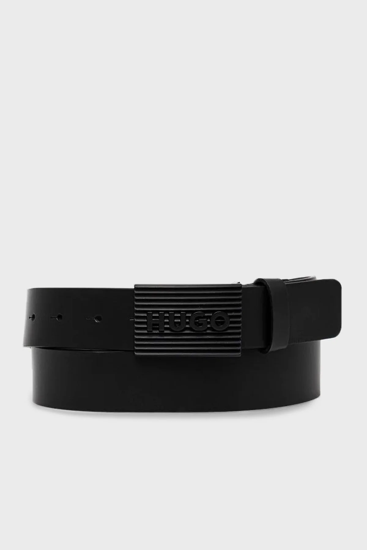 Hugo Logolu Hakiki Deri Erkek Kemer 50529688 001 SİYAH - 1