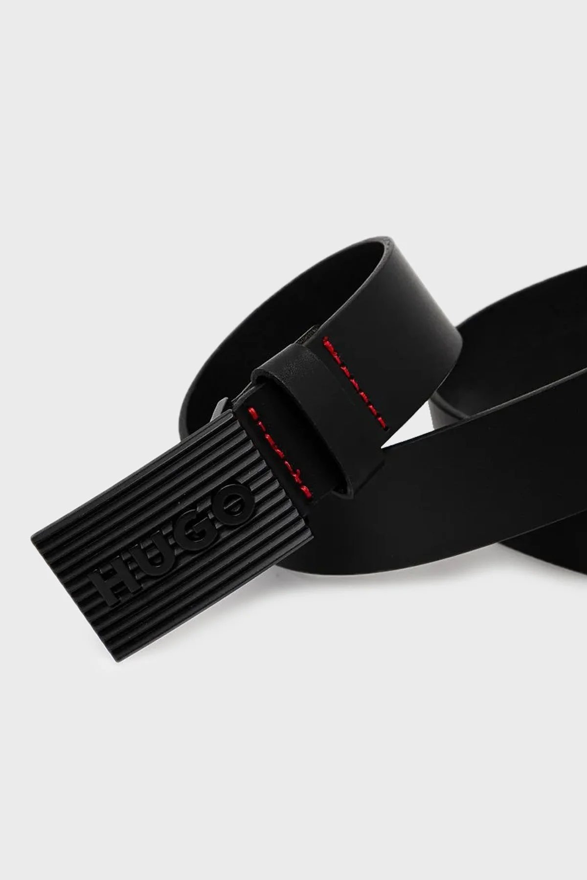 Hugo Logolu Hakiki Deri Erkek Kemer 50529688 001 SİYAH - 2