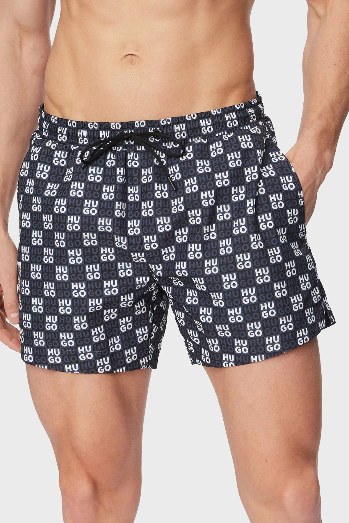 Hugo Logolu Hızlı Kuruyan Erkek Deniz Şortu 50556792 411 LACİVERT - 1