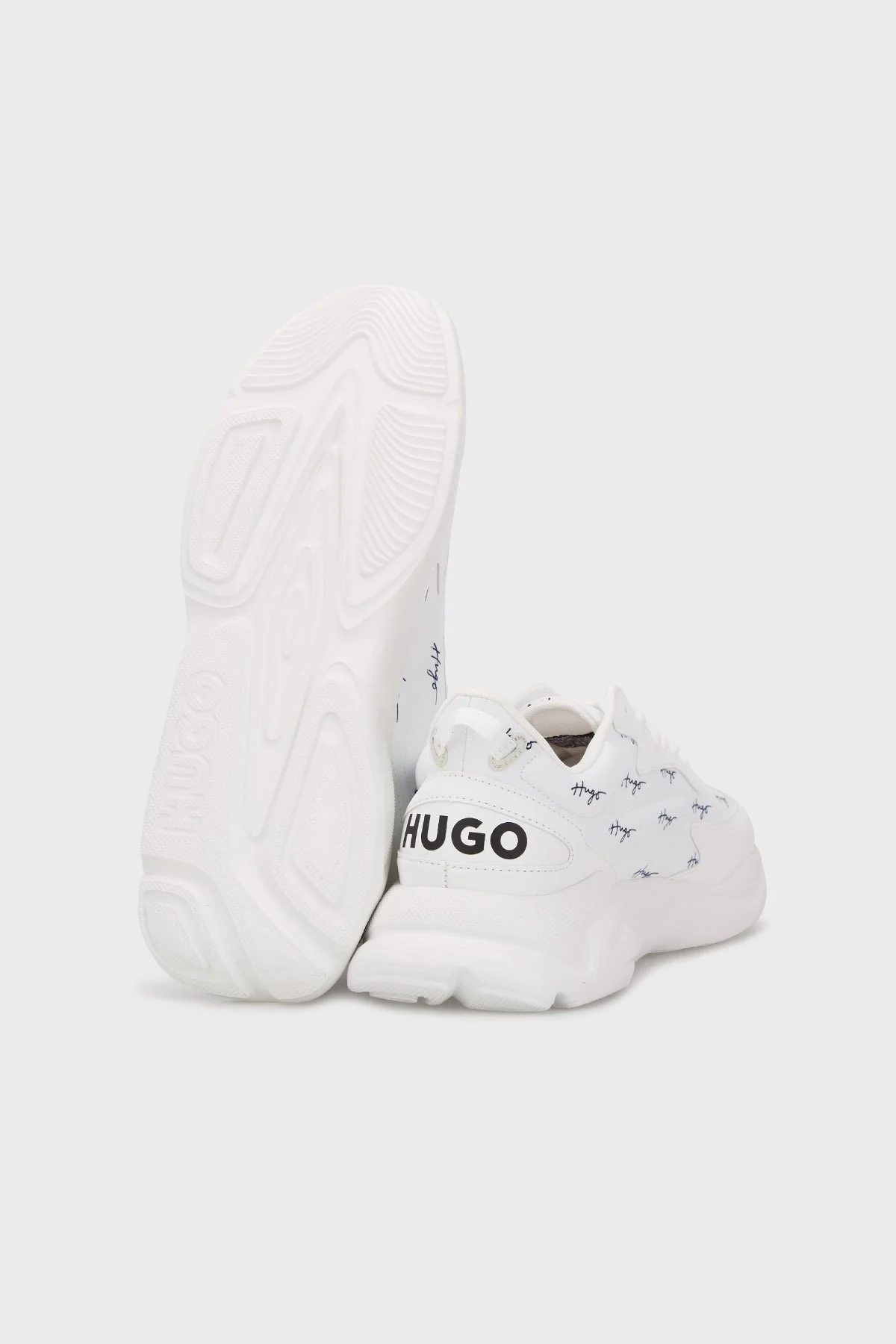 Hugo Logolu Kalın Tabanlı Sneaker Erkek Ayakkabı 50492889 100 BEYAZ - 4