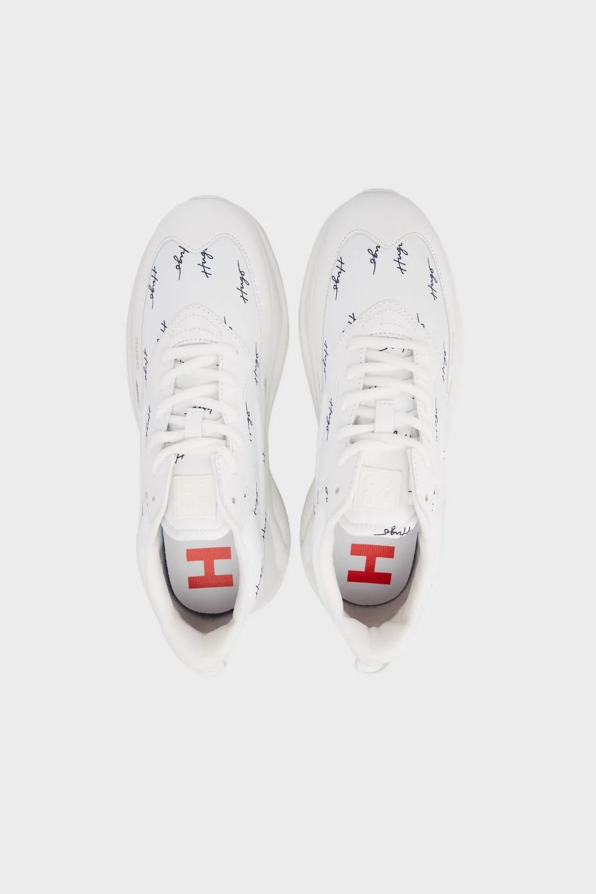 Hugo Logolu Kalın Tabanlı Sneaker Erkek Ayakkabı 50492889 100 BEYAZ - 5