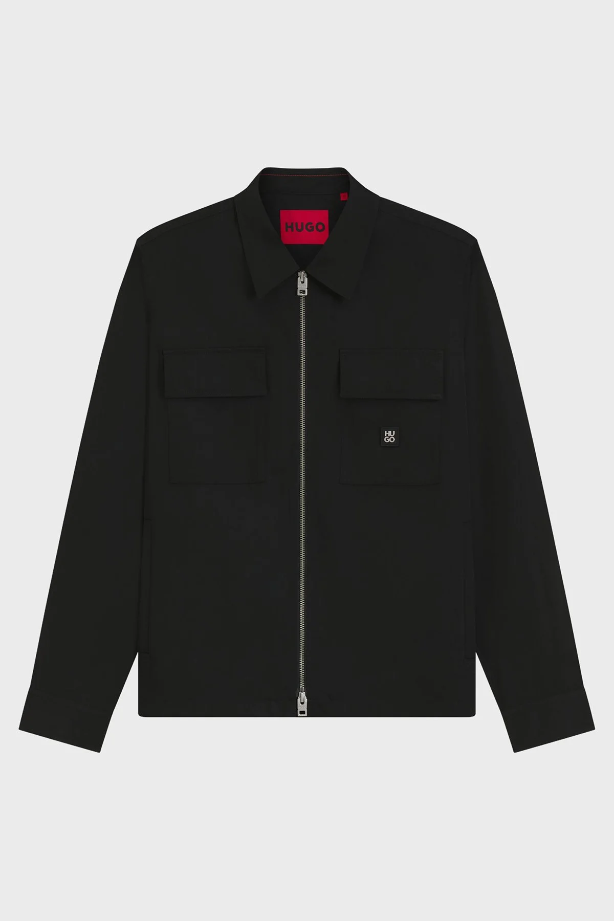Hugo Logolu Oversize Fit Fermuarlı Erkek Gömlek 50564330 001 Siyah - 5