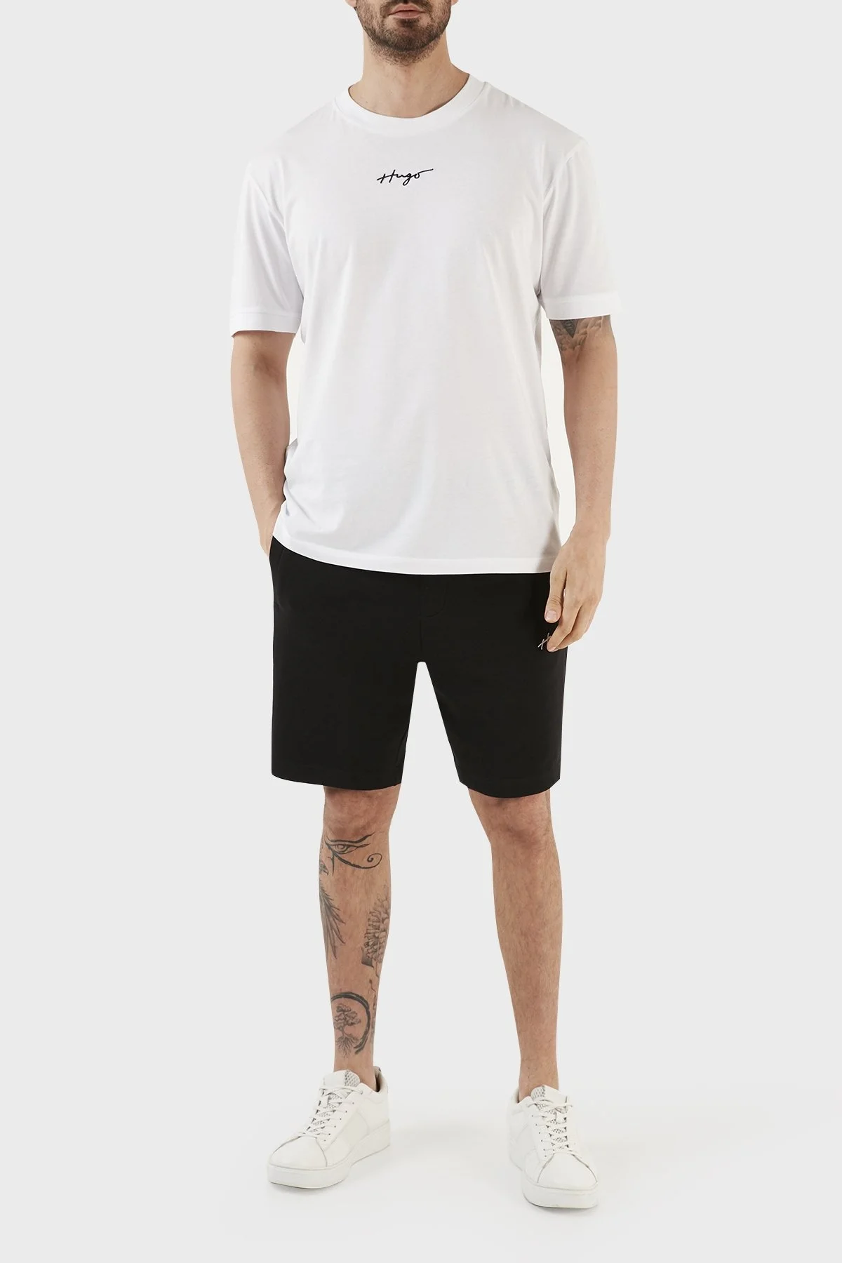 Hugo Logolu Pamuklu Belden Bağlamalı Relaxed Fit Cepli Erkek Short 50486438 001 SİYAH - 1