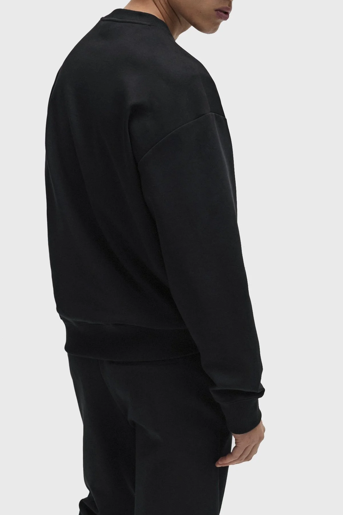 Hugo Logolu Pamuklu Bisiklet Yaka Relaxed Fit Erkek Sweat 50509270 001 SİYAH - 3