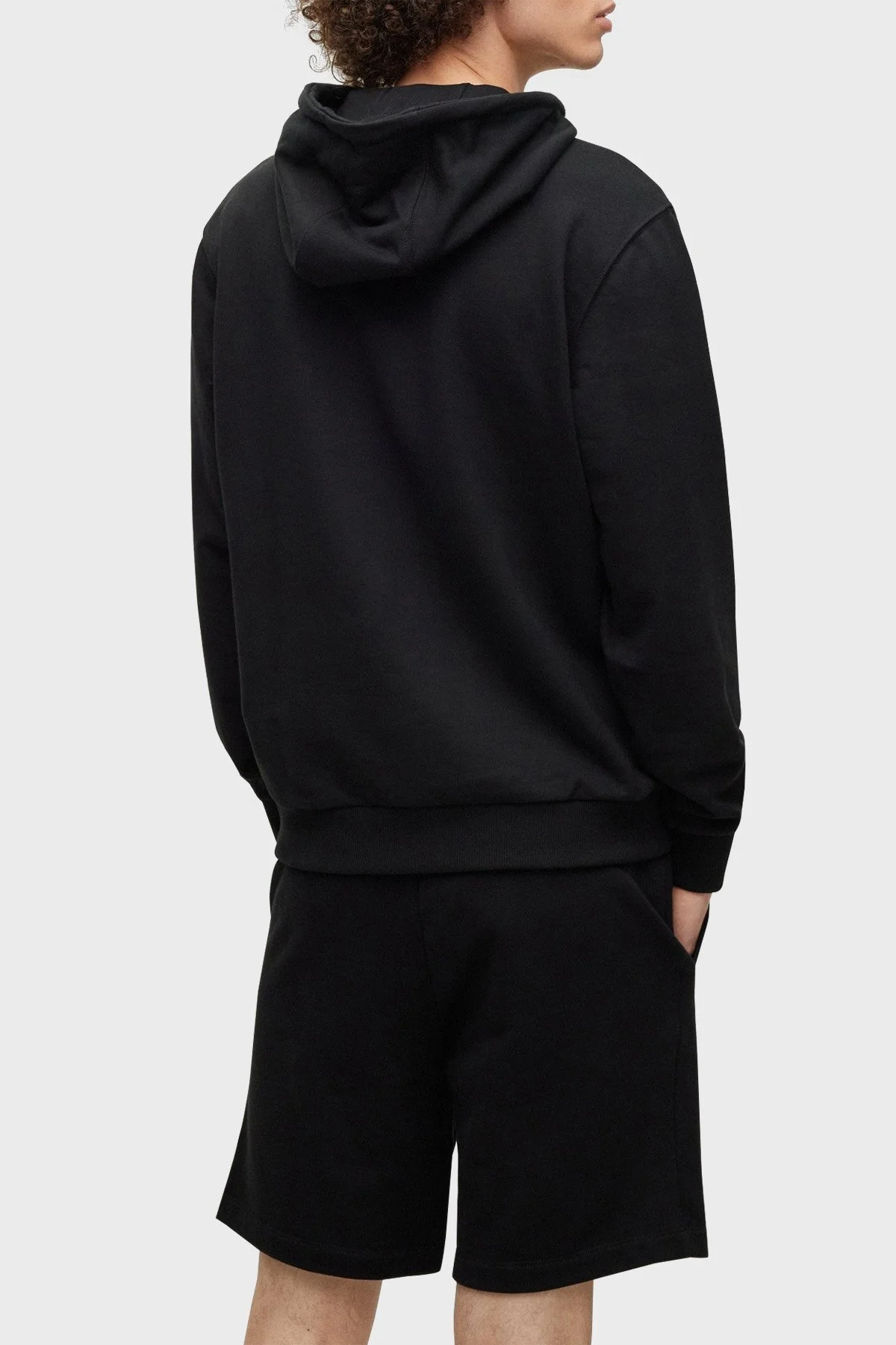 Hugo Logolu Pamuklu Kapüşonlu Kanguru Cepli Relaxed Fit Erkek Sweat 50481327 001 SİYAH - 3