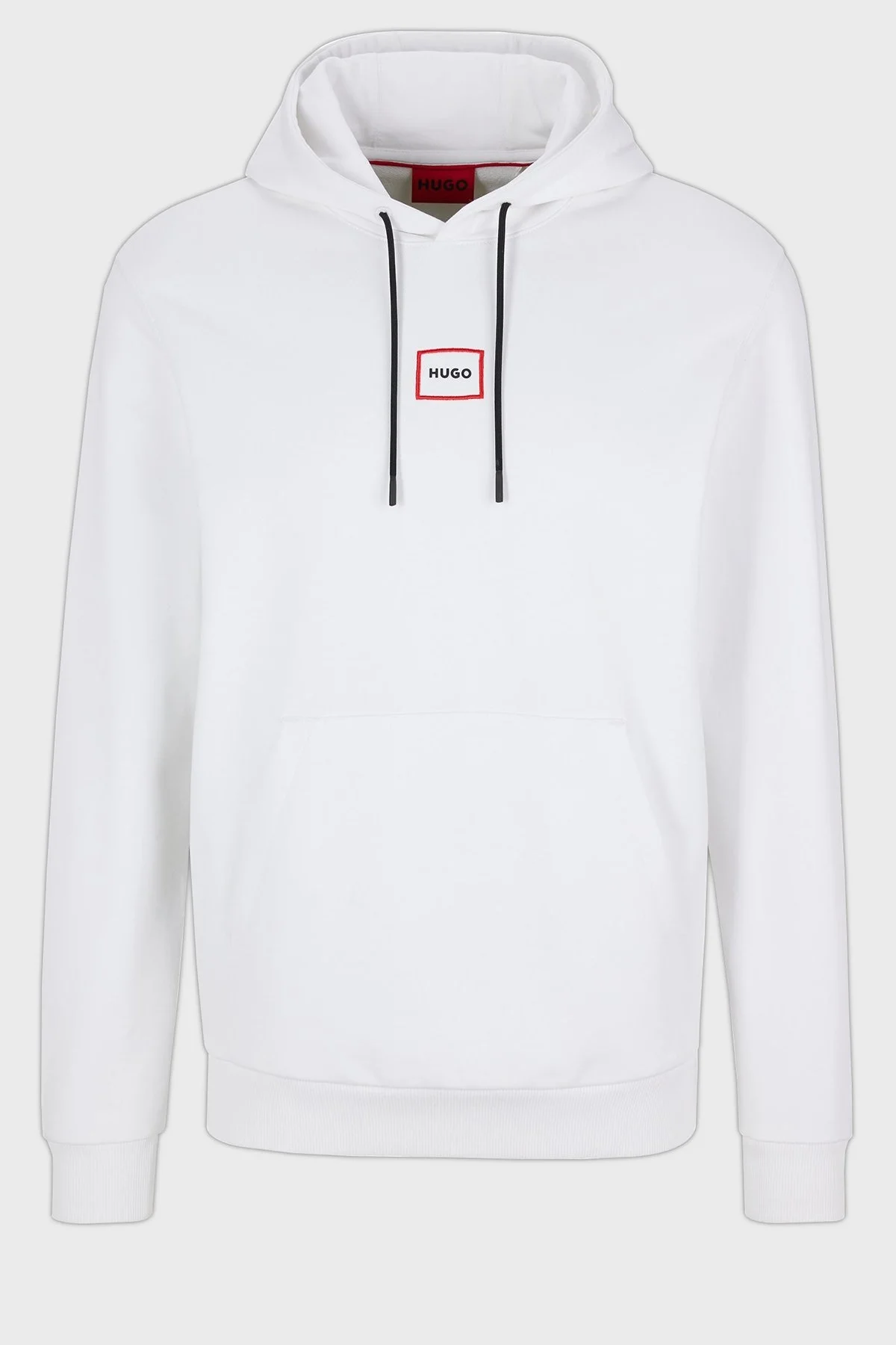 Hugo Logolu Pamuklu Kapüşonlu Kanguru Cepli Relaxed Fit Erkek Sweat 50481327 100 BEYAZ - 4