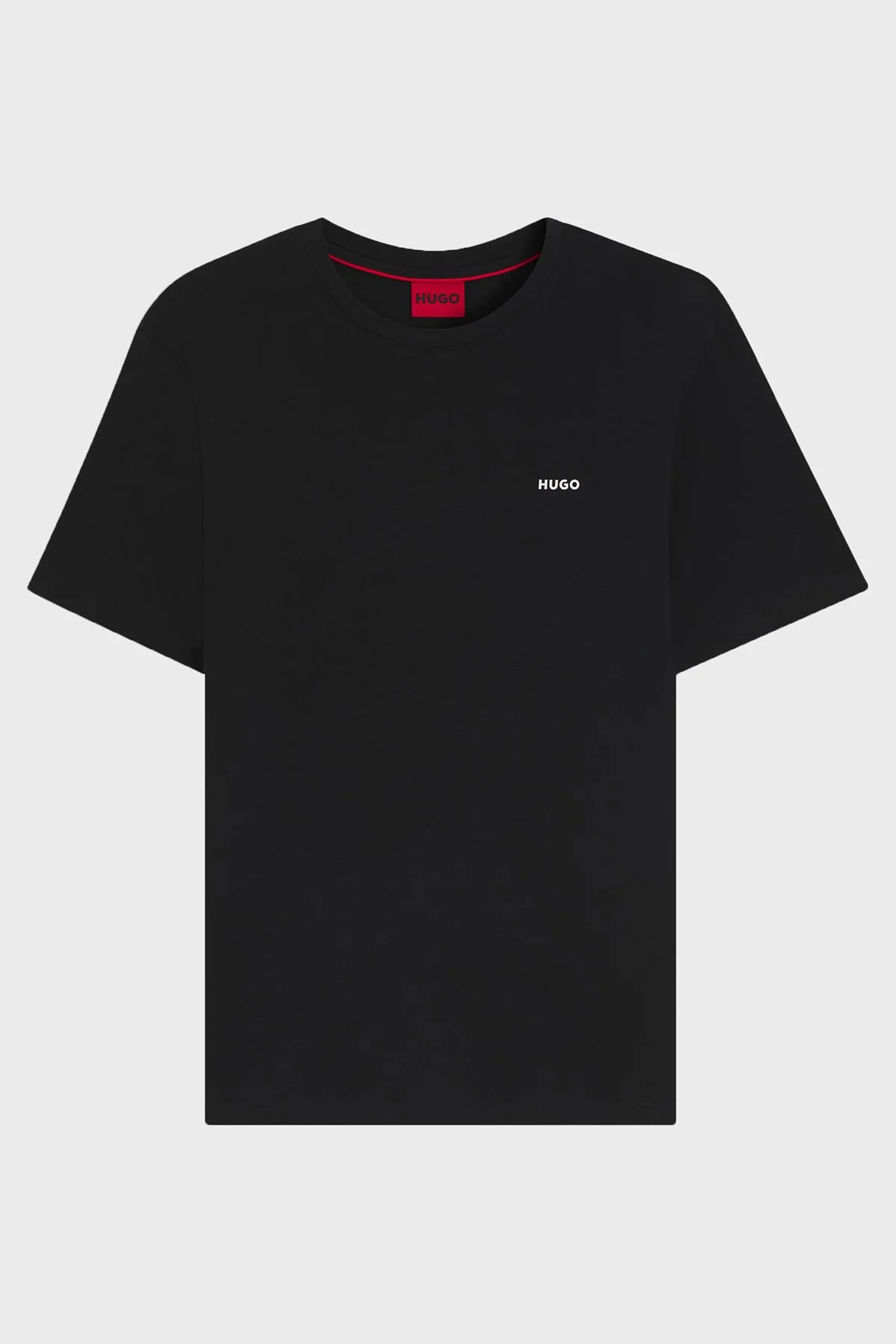 Hugo Logolu Pamuklu Regular Fit Bisiklet Yaka Erkek T Shirt 50466158 001 SİYAH - 5