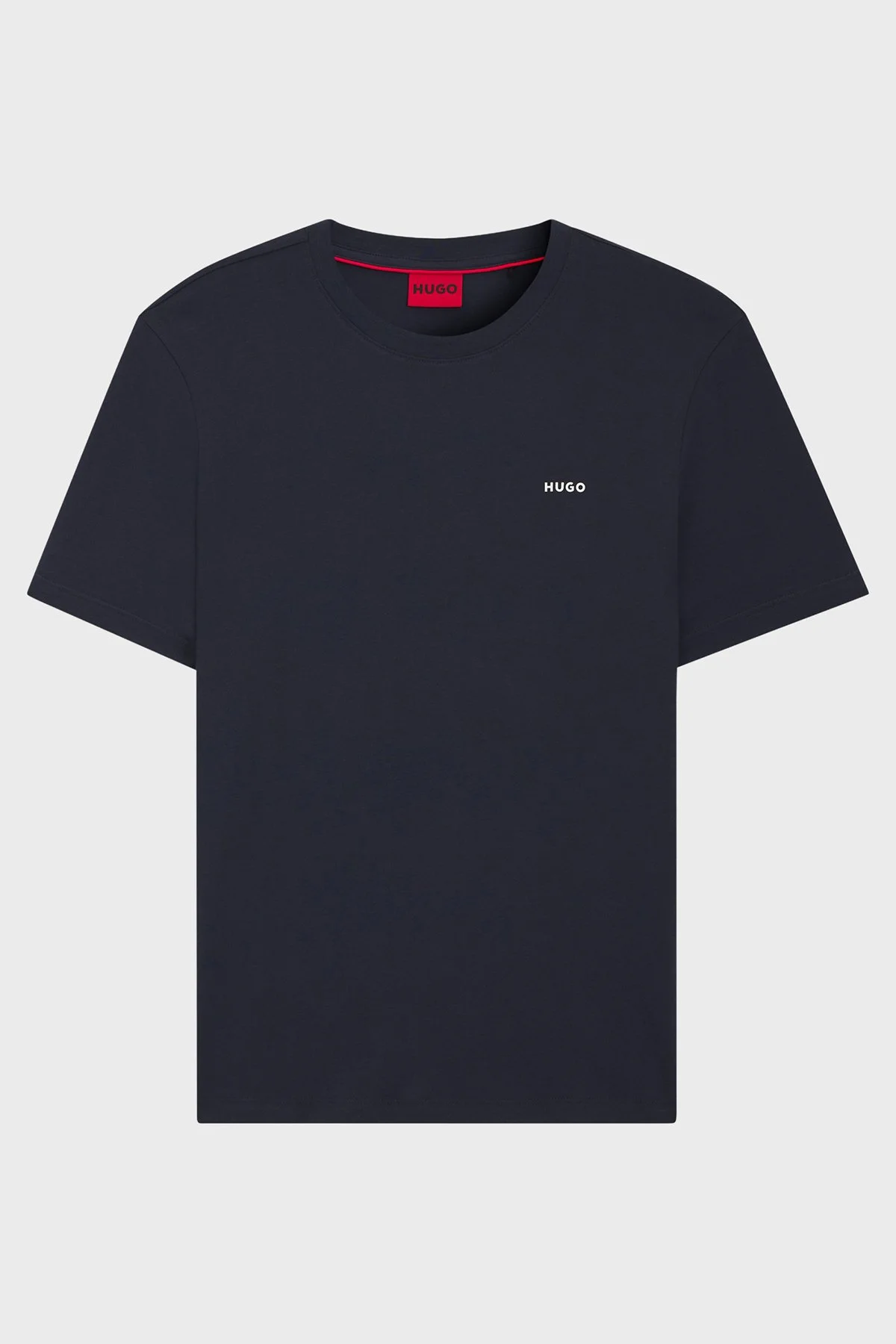 Hugo Logolu Pamuklu Regular Fit Bisiklet Yaka Erkek T Shirt 50466158 405 LACİVERT - 5