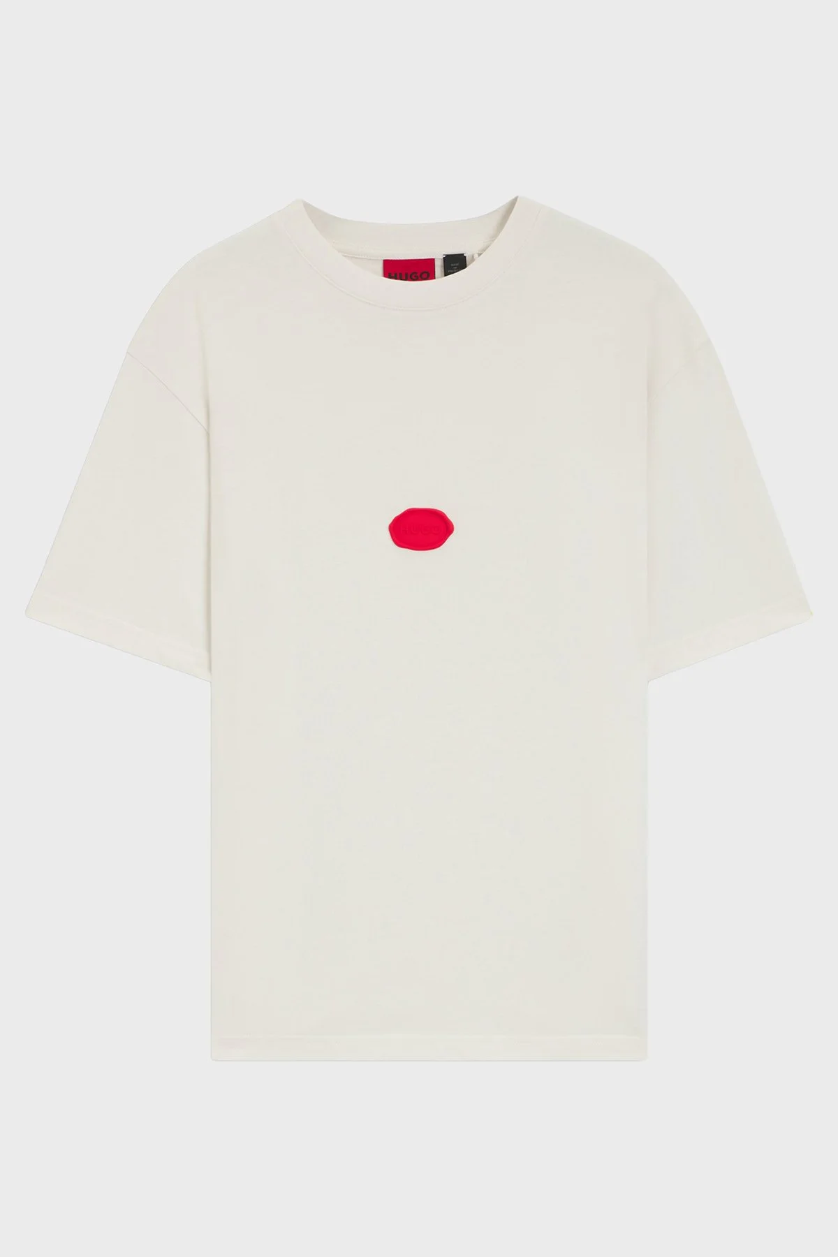 Hugo Logolu Pamuklu Relaxed Fit Bisiklet Yaka Erkek T Shirt 50546716 102 BEYAZ - 5