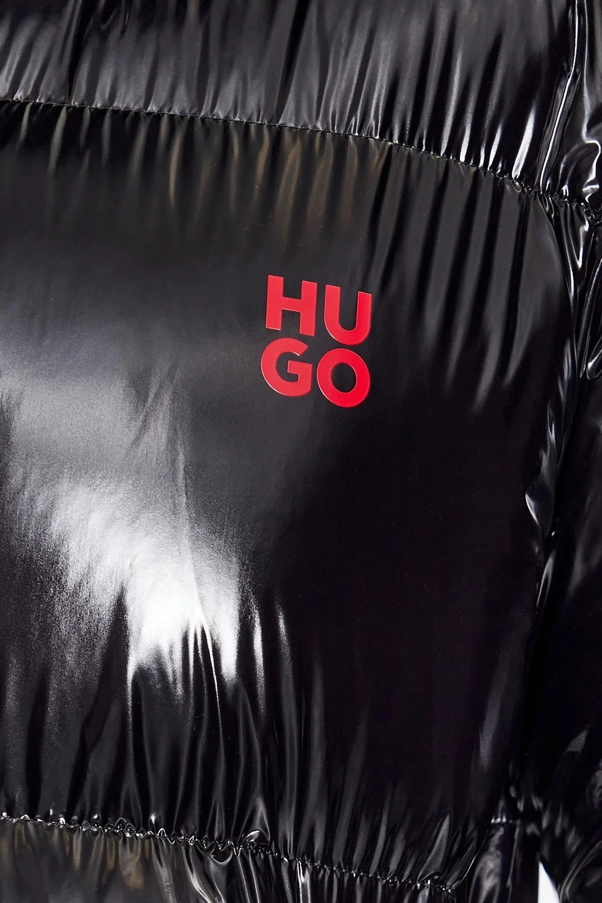 Hugo Logolu Parlak Görünümlü Dik Yaka Su İtici Regular Fit Şişme Erkek Mont 50496280 001 SİYAH - 6