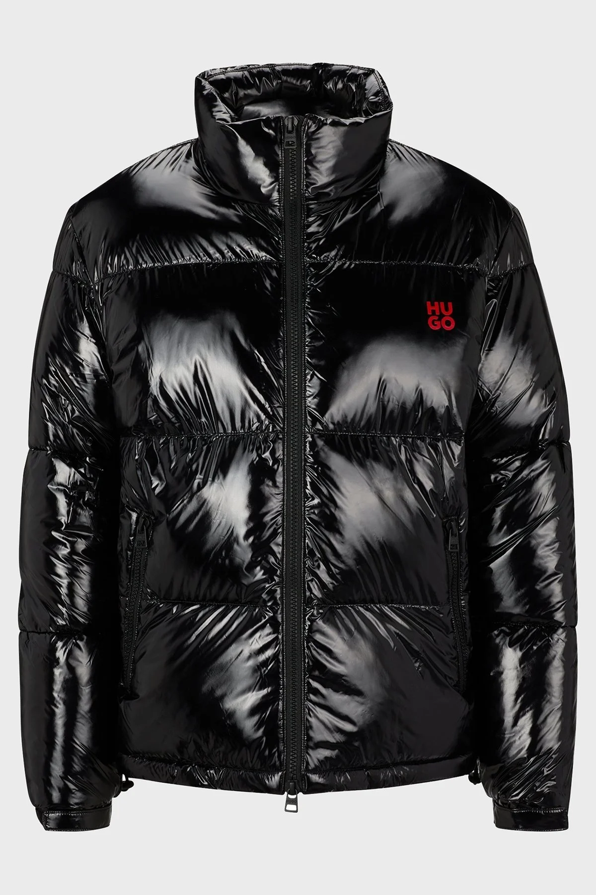 Hugo Logolu Parlak Görünümlü Dik Yaka Su İtici Regular Fit Şişme Erkek Mont 50496280 001 SİYAH - 7