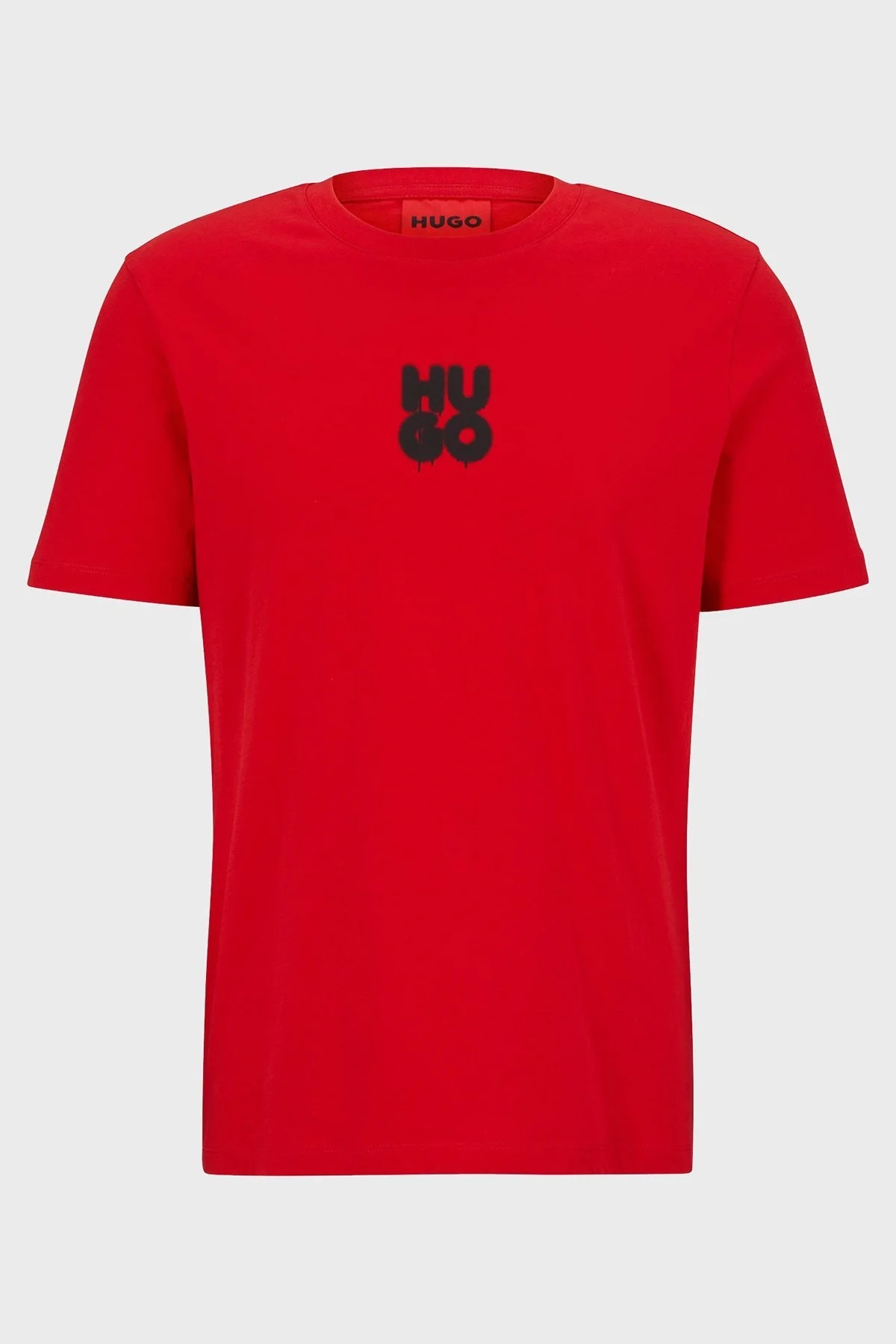 Hugo Logolu Regular Fit Bisiklet Yaka Pamuklu Jarse Erkek T Shirt 50488904 693 KIRMIZI - 4