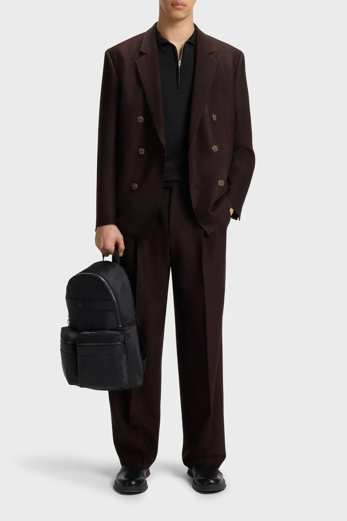 Hugo Logolu Regular Fit Kısa Kollu Fermuarlı Erkek Polo 50542750 001 SİYAH - 2