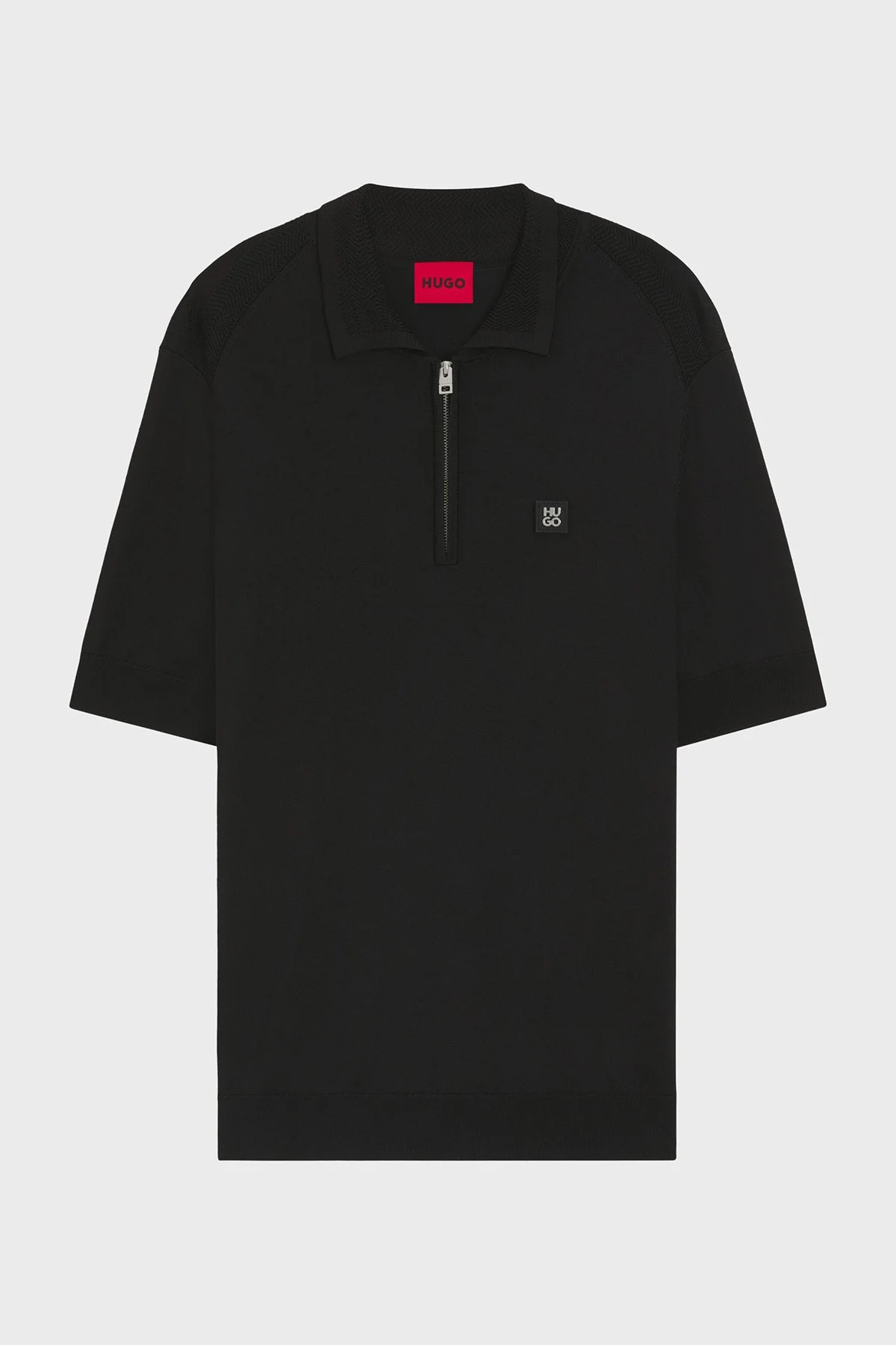 Hugo Logolu Regular Fit Kısa Kollu Fermuarlı Erkek Polo 50542750 001 SİYAH - 5