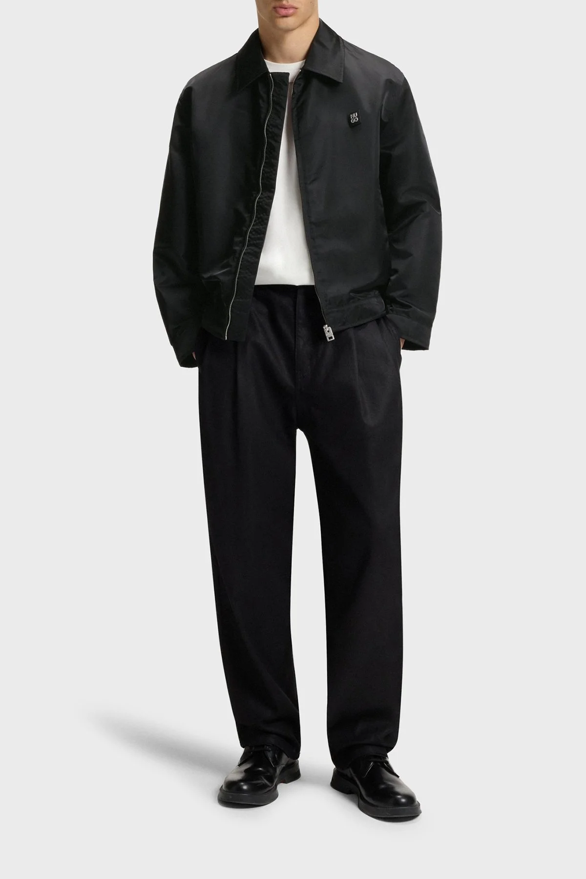 Hugo Logolu Regular Fit Su İtici Gömlek Yaka Erkek Ceket 50541595 001 SİYAH - 2