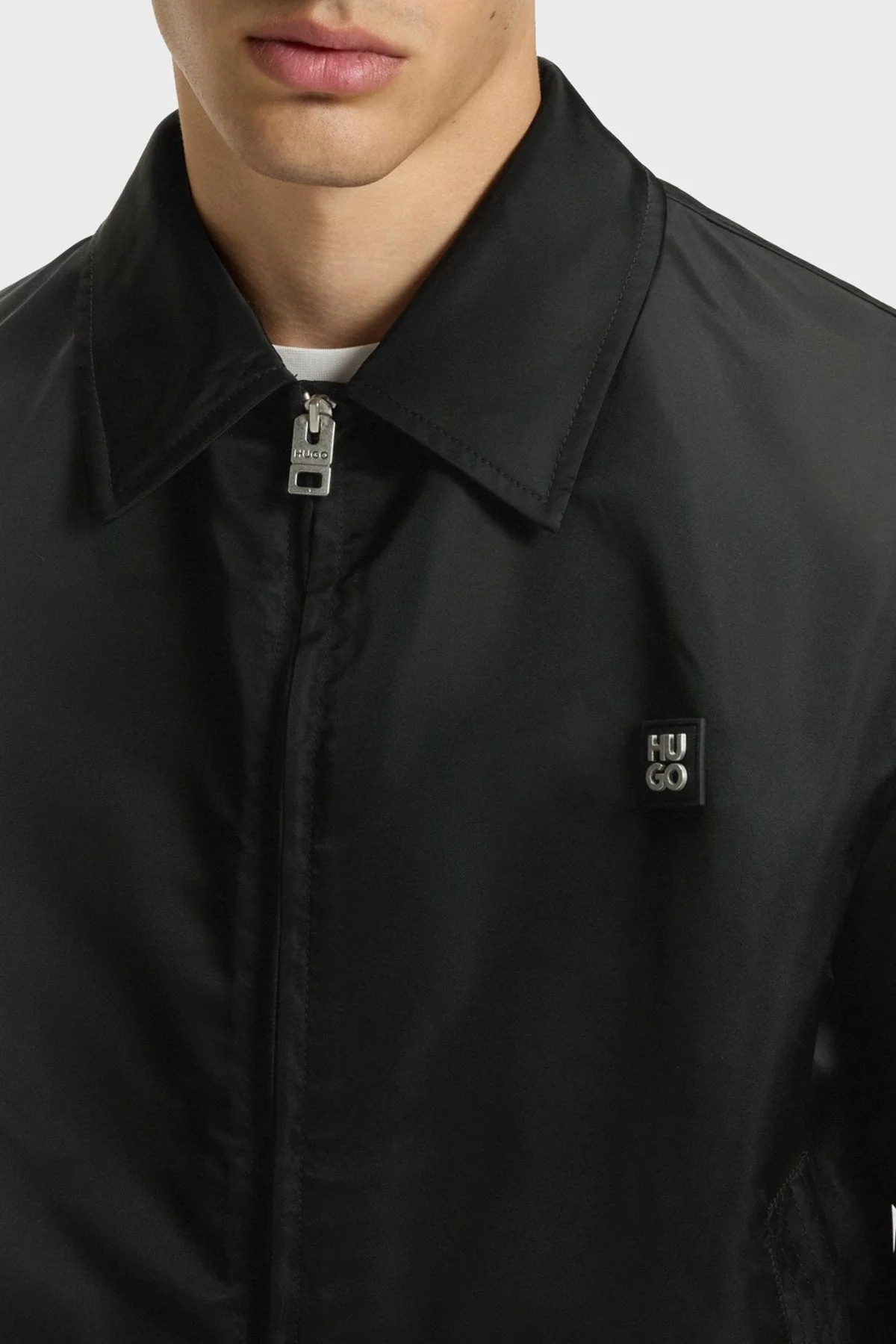 Hugo Logolu Regular Fit Su İtici Gömlek Yaka Erkek Ceket 50541595 001 SİYAH - 5