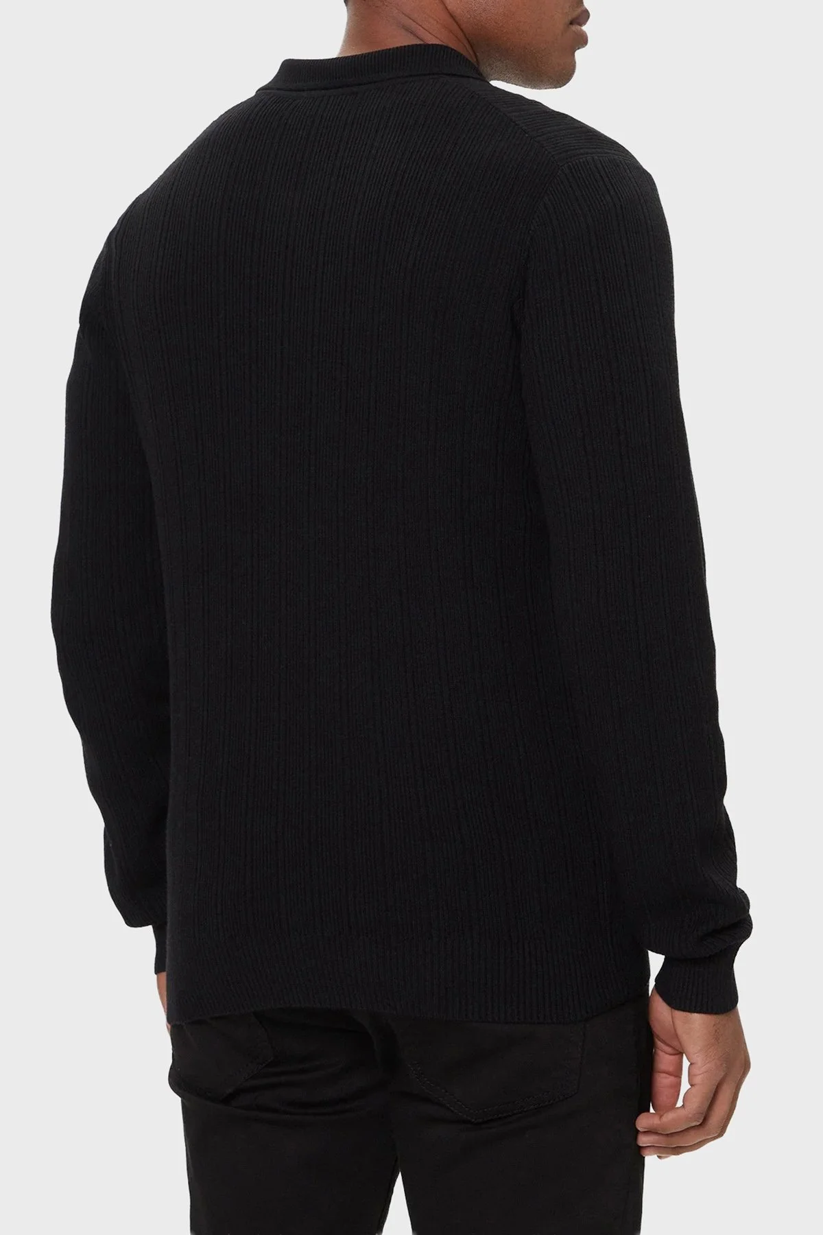 Hugo Logolu Regular Fit Yarım Fermuarlı Polo Yaka Erkek Kazak 50524556 001 SİYAH - 8