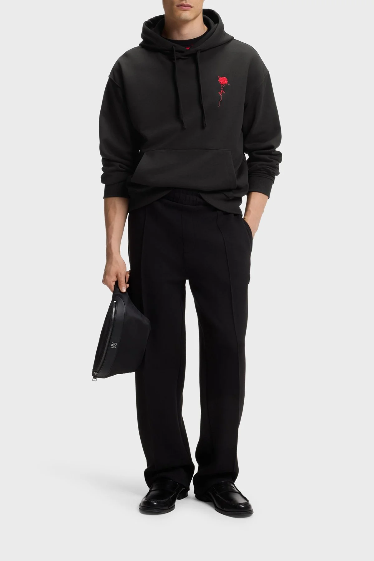 Hugo Logolu Relaxed Fit Kapüşonlu Erkek Sweat 50574451 001 Siyah - 2