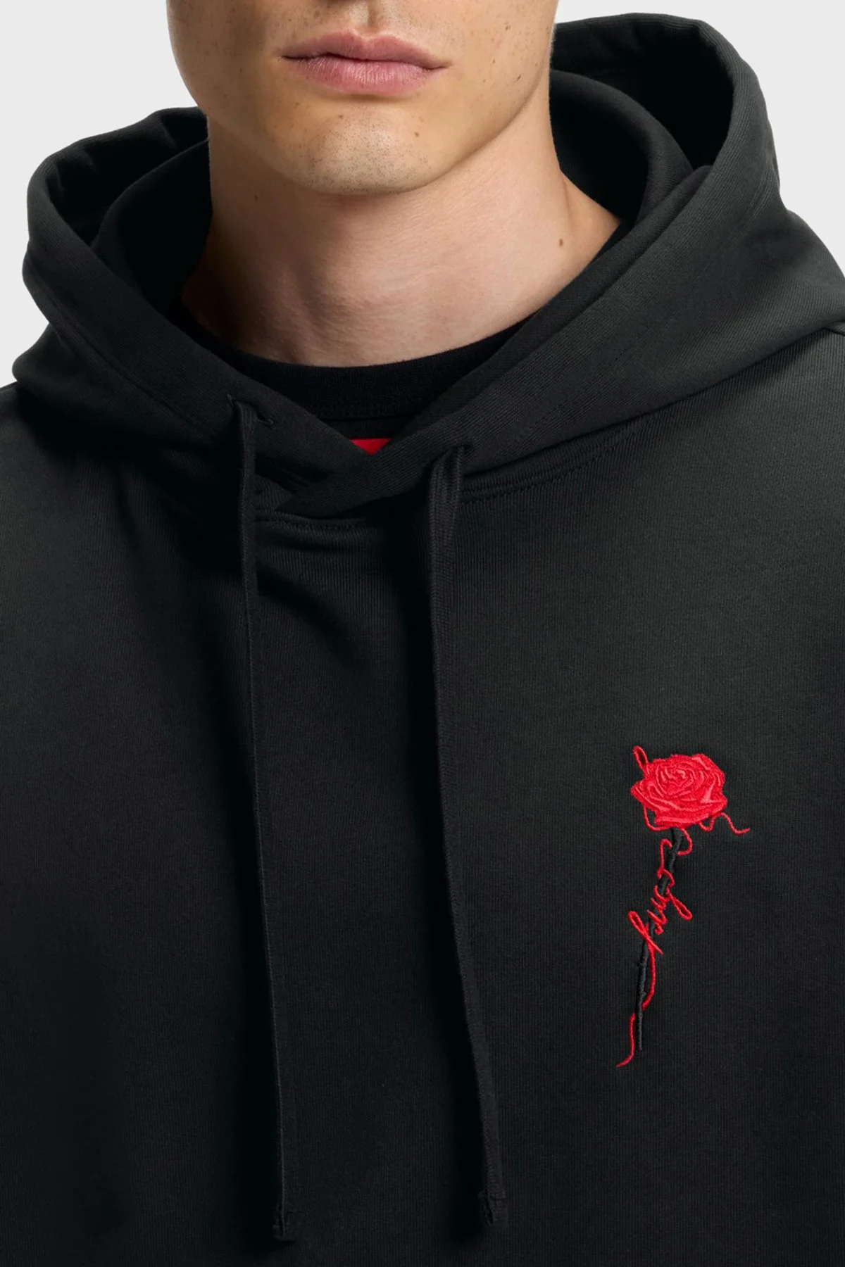 Hugo Logolu Relaxed Fit Kapüşonlu Erkek Sweat 50574451 001 Siyah - 4